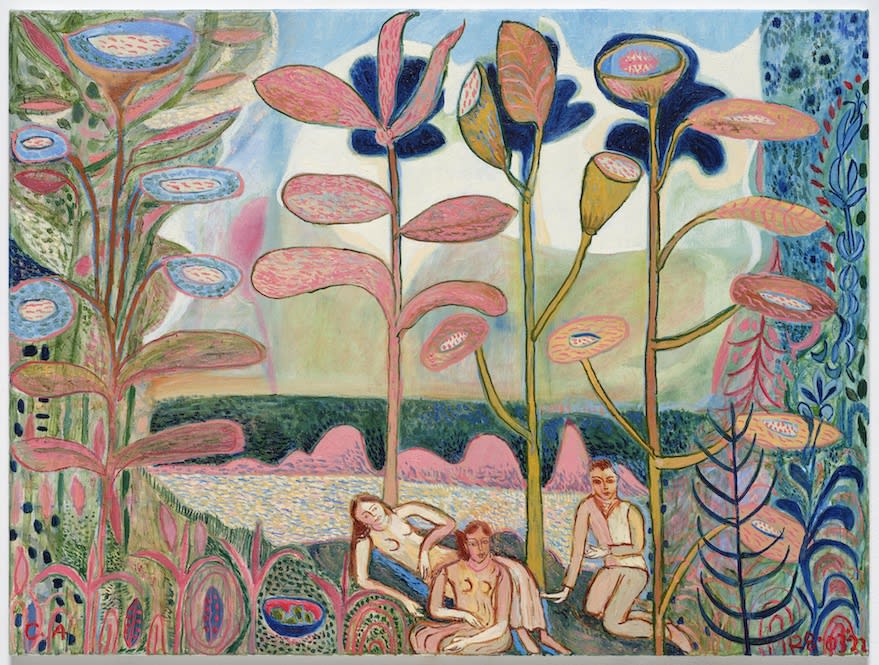 CATHERINE ANHOLT Figures in a Landscape 2, 2022 Oil on linen 75 x 100 cm