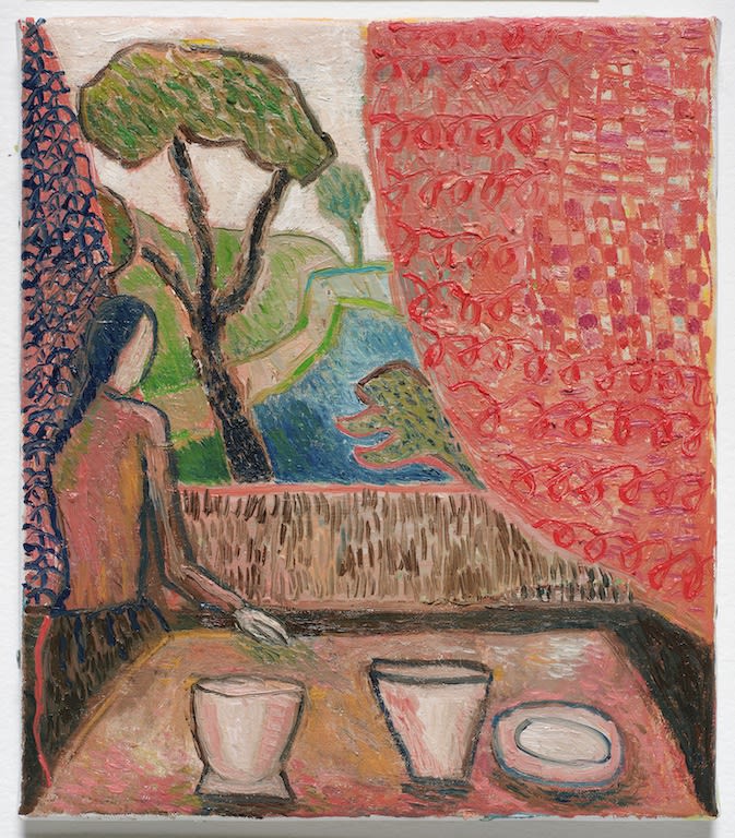 CATHERINE ANHOLT There Are No Words, 2022 Oil on linen 28 x 25 cm