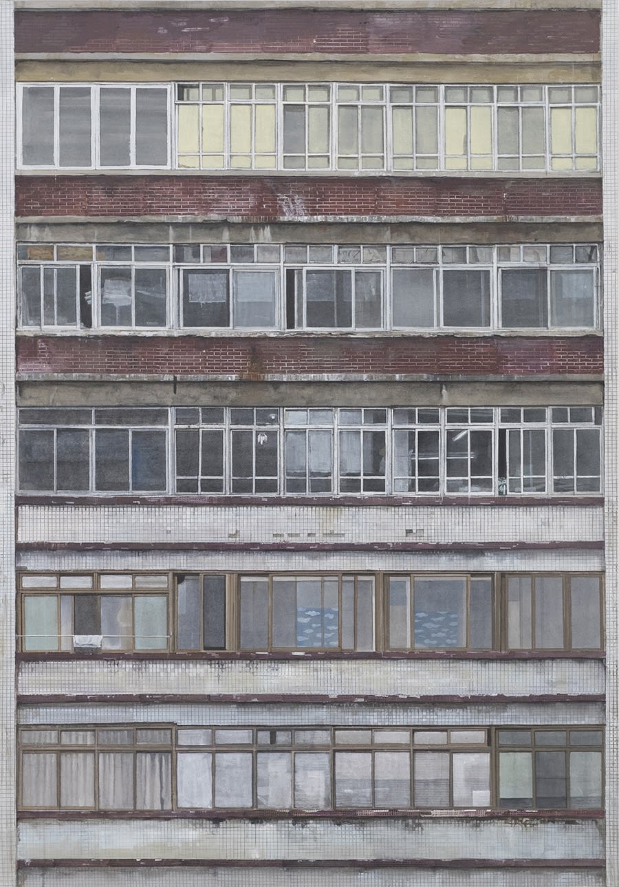 JAEHO JUNG Cheongpa-ro Building, 2018 Acrylic on Korean paper 209 x 150cm