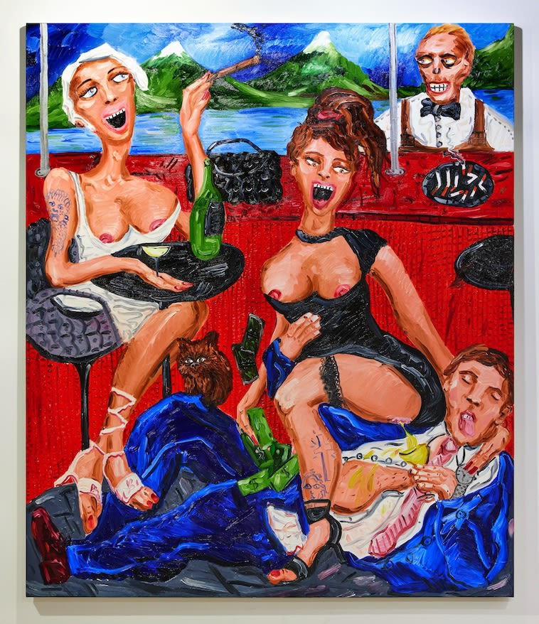 DALE LEWIS Cigar Bar, 2022 Oil on canvas 200 x 170 cm