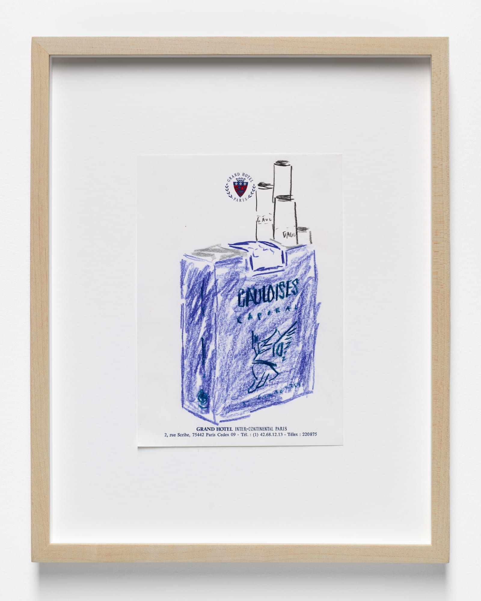 Gauloises, 2024 Color pencil on paper Paper: 8.2 x 5.8 inches (20.8 x 14.7 cm) Frame: 14 x 11 inches (35.5 x 27.9 cm)
