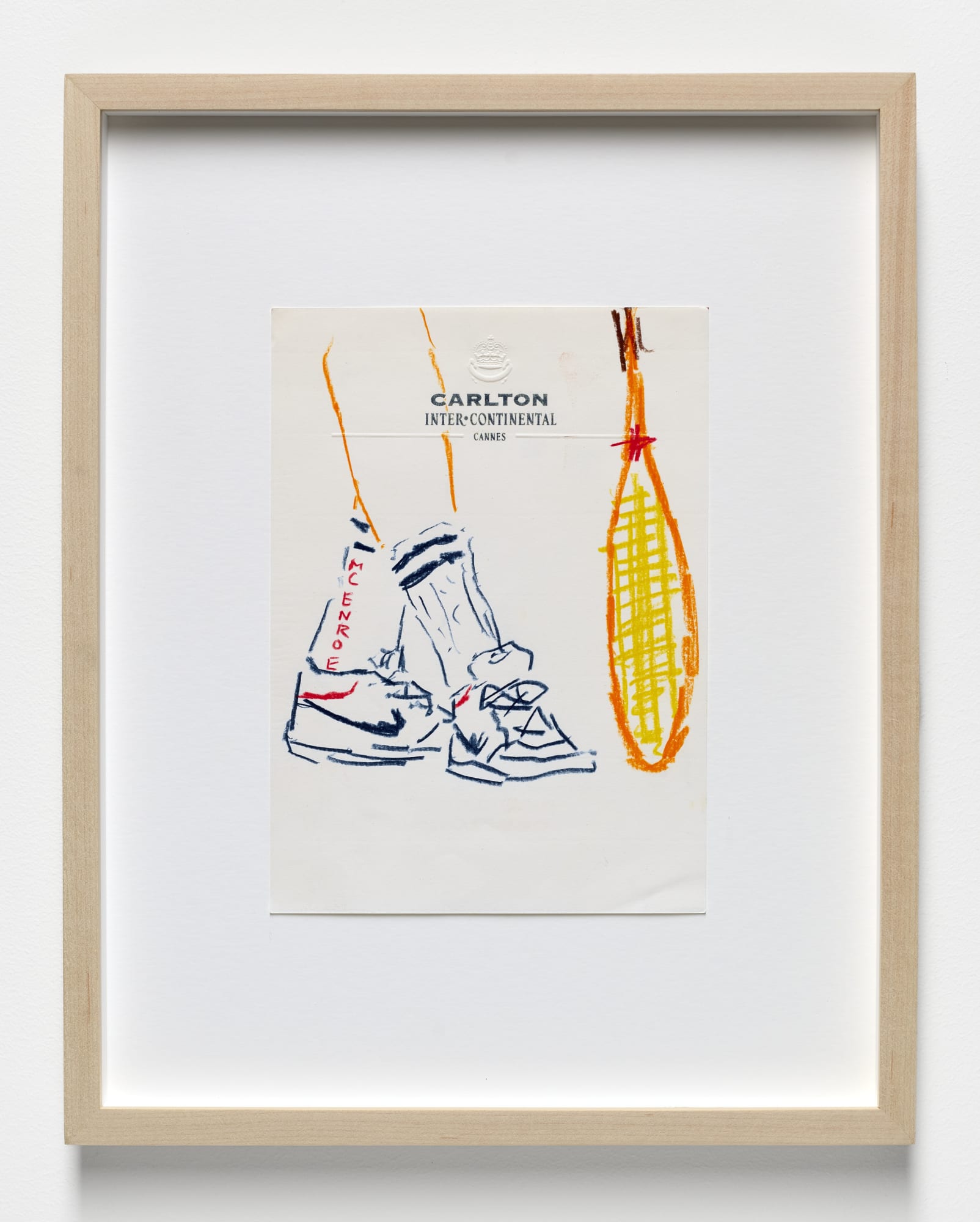 McEnroe Shoes, 2024 Color pencil on paper Paper: 8 x 6.5 inches (20.3 x 16.5 cm) Frame: 14 x 11 inches (35.5 x 27.9 cm)