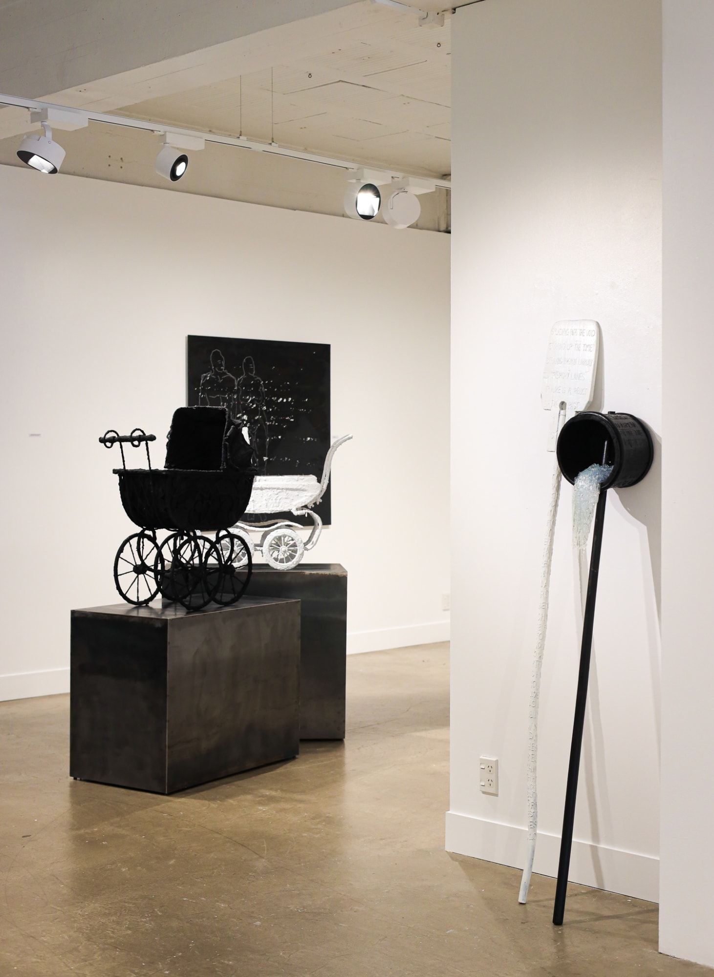 Exhibition installation by multimedia artist Peter Panyoczki