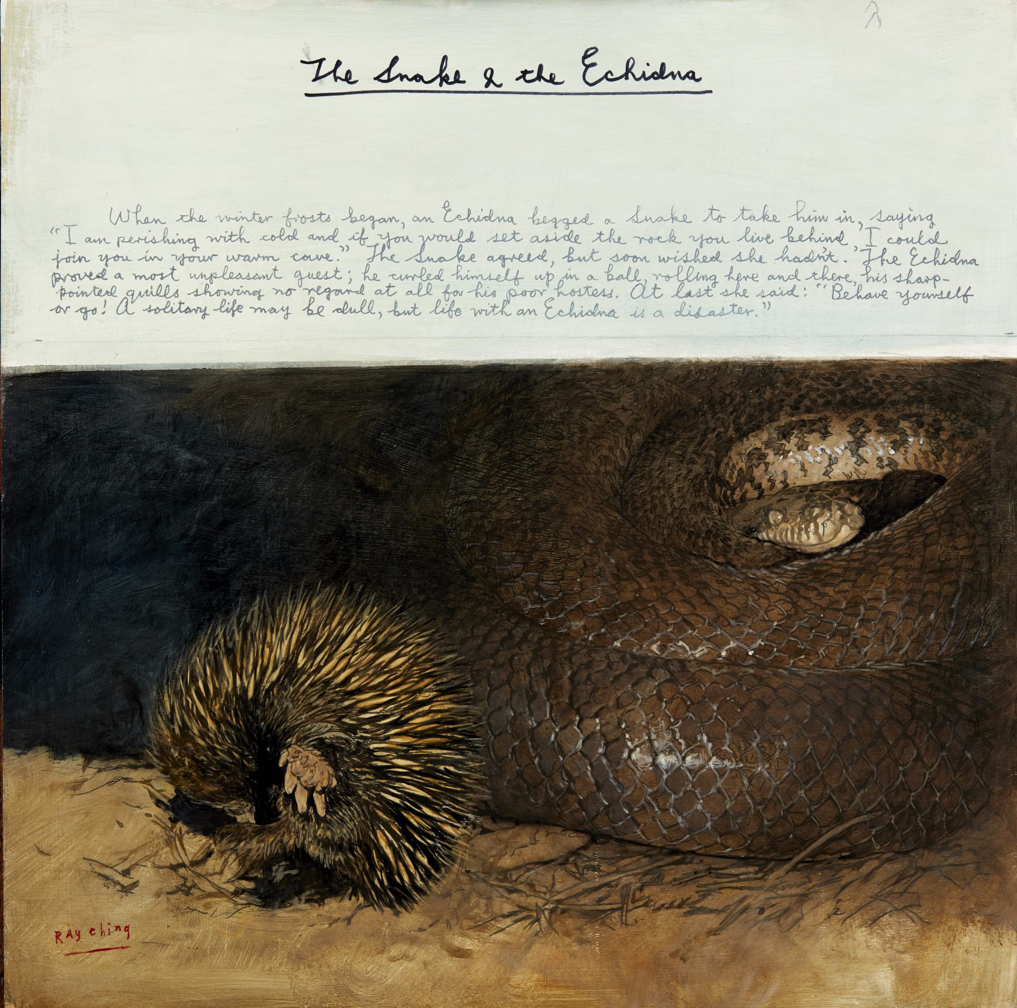 Ray Ching, The Snake & the Echidna p.188-189, 2017