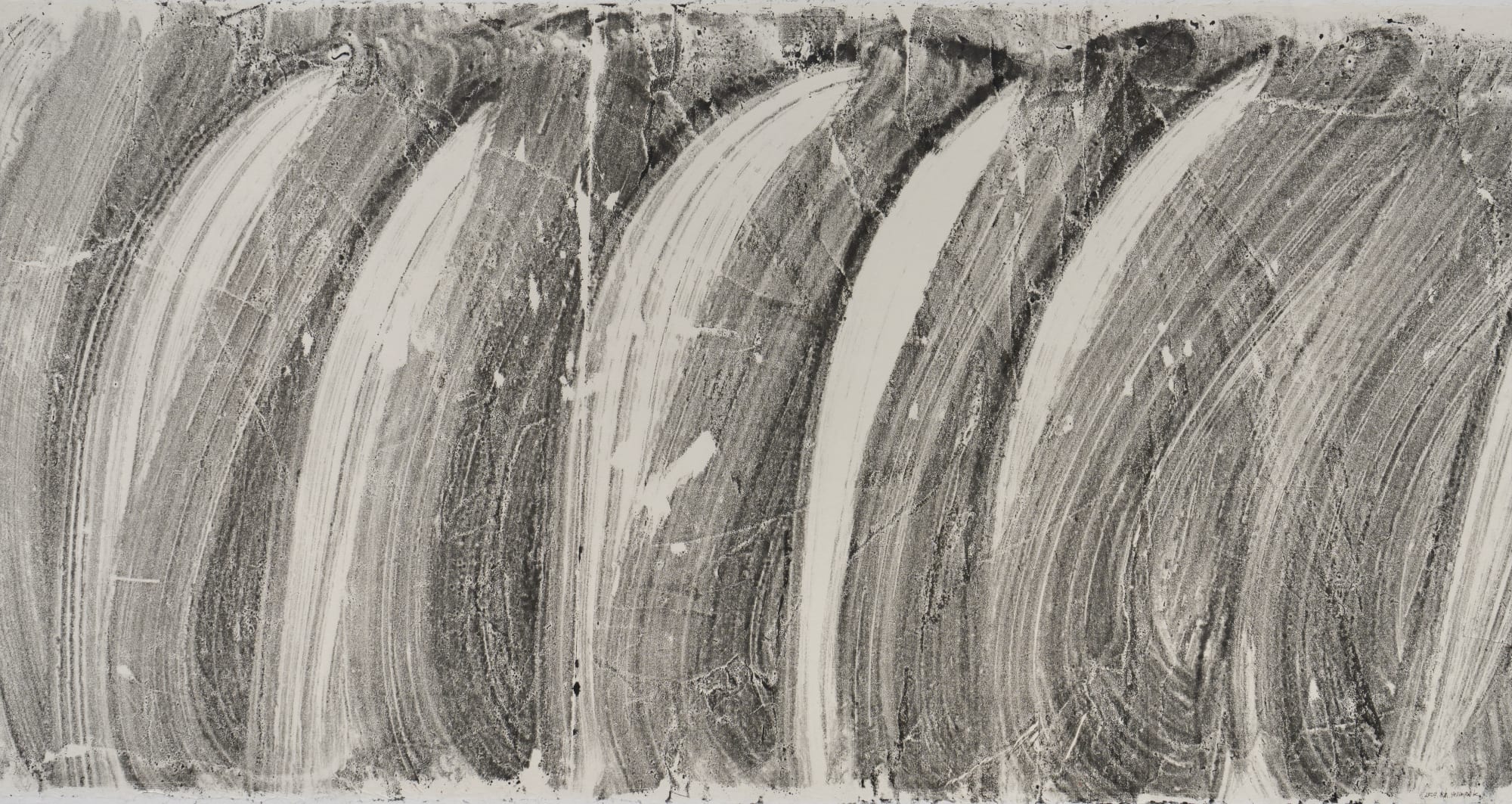 PARK YELIM Wind Signpost, 2024 Ink on Hanji 75 x 140cm