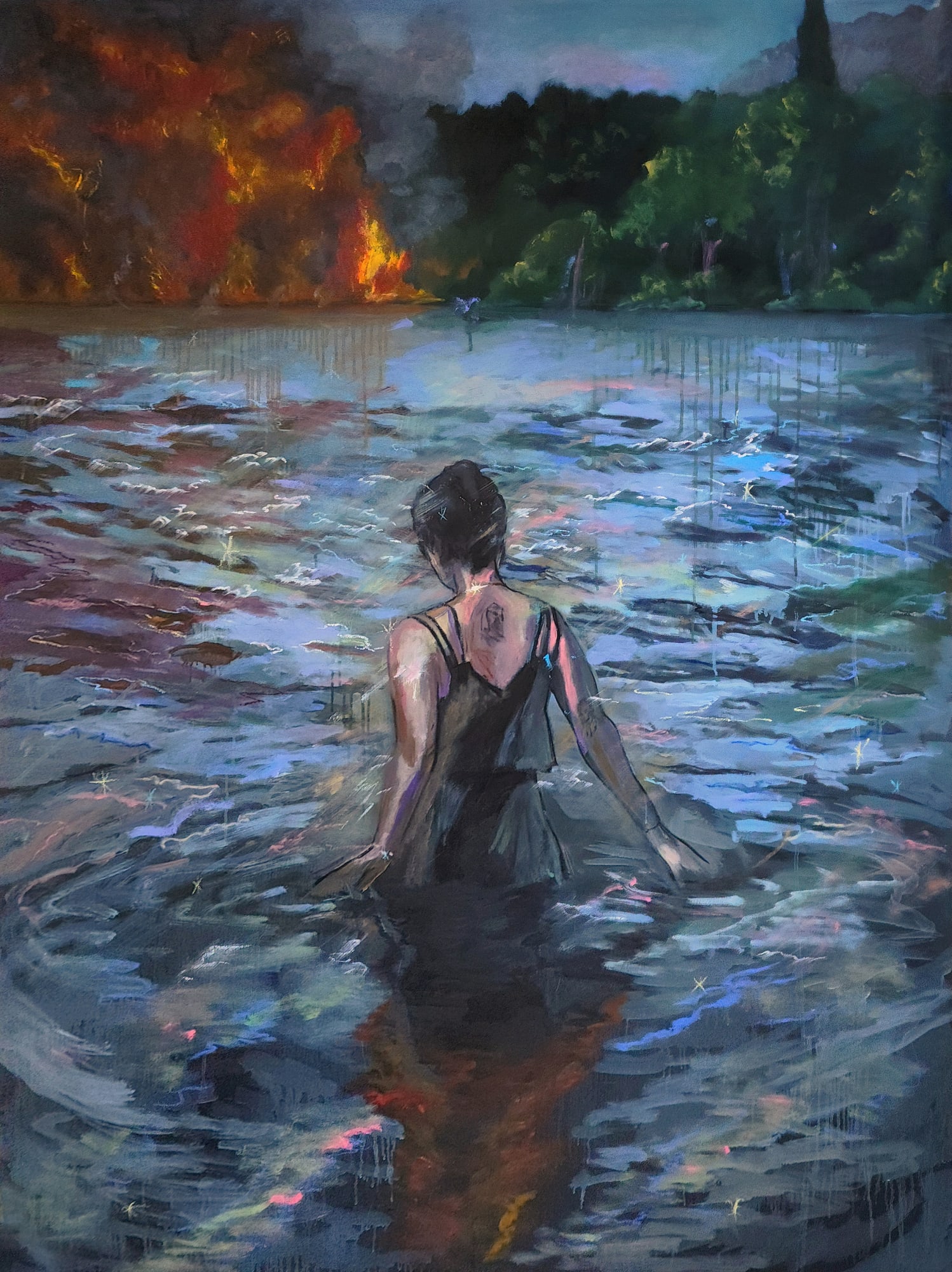 EOM EUNSOL I Don't Have a Fire Sign and I Alaways Had Fire in My Heart oil on canvas 160 x 120cm