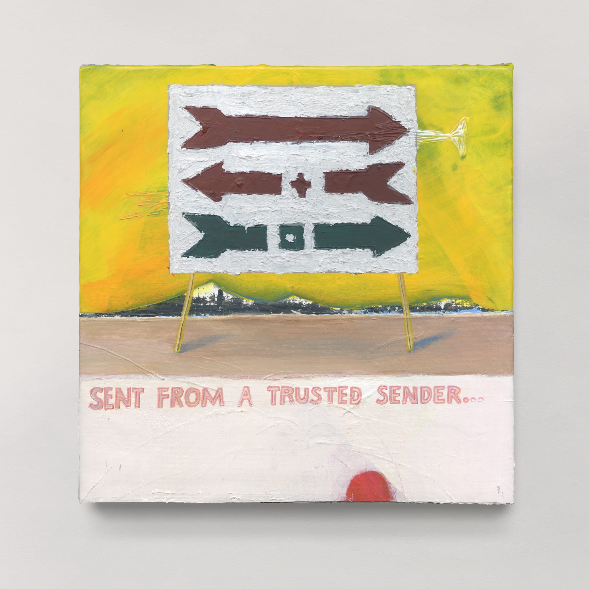 Eum Hayoung Landscape with Exit, 2024 Acrylic on canvas 32 x 32 cm
