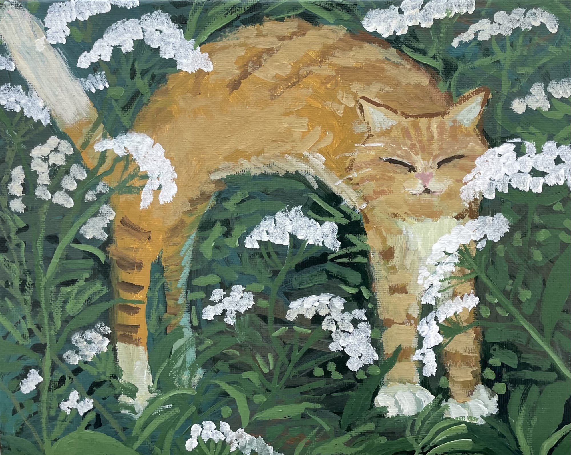 Lee Ji Eun 황금이, 2024 Acrylic on canvas 33.4 x 24.2cm