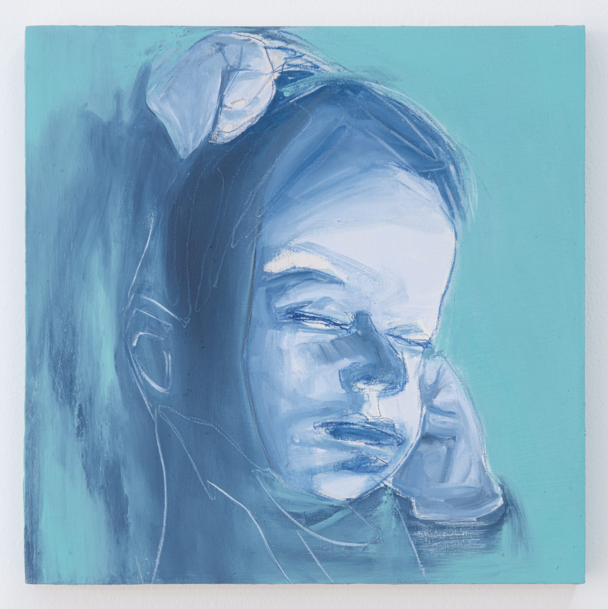 Ham Mina Nap(낮잠), 2024 Oil on wood panel 25 x 25cm