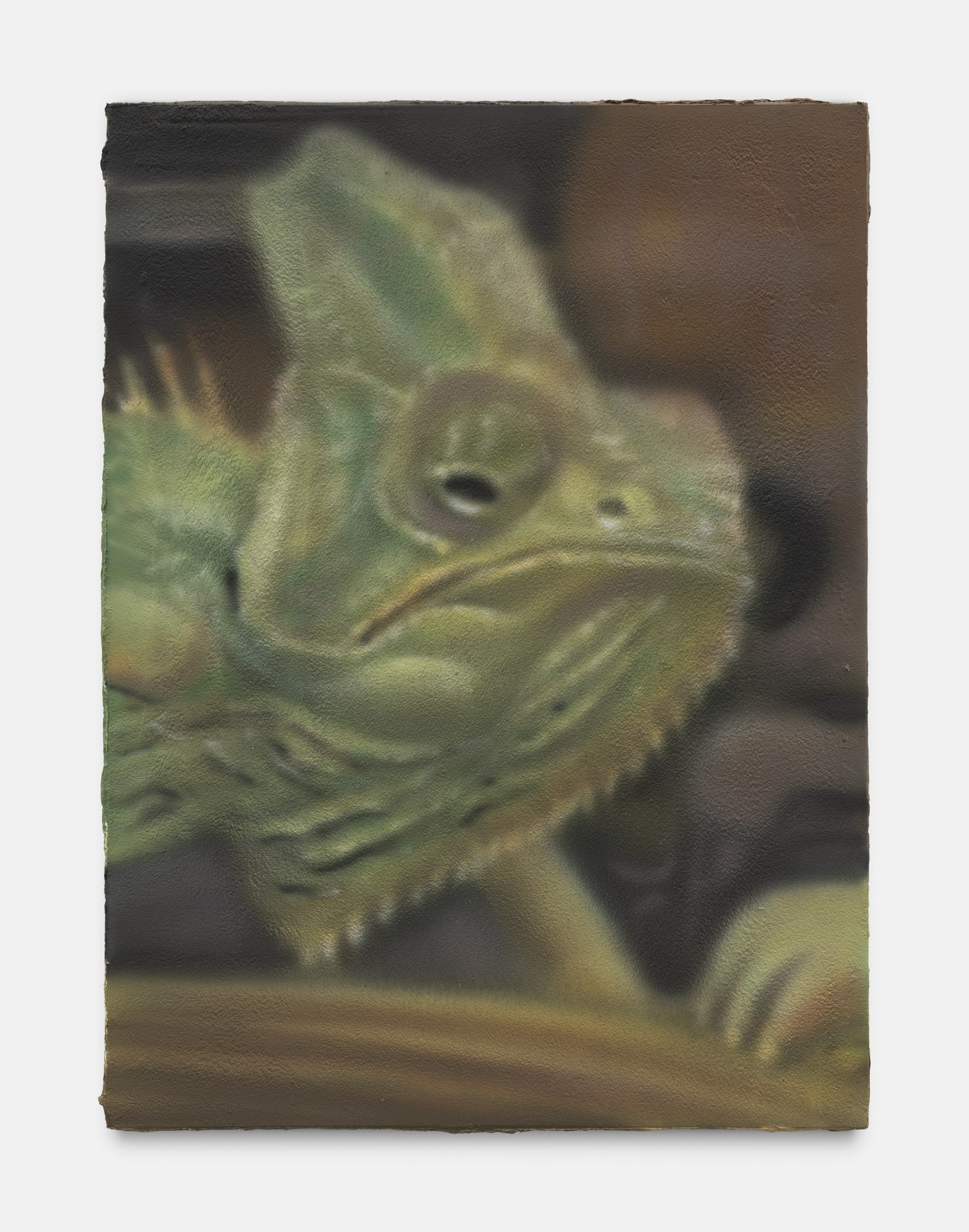 Jack Jubb Gnosis (Crescent Moon), 2022 Signed "JJ 22" on the back Acrylic, acrylic medium on cradled wooden panel 41 x 31 x 5 cm.