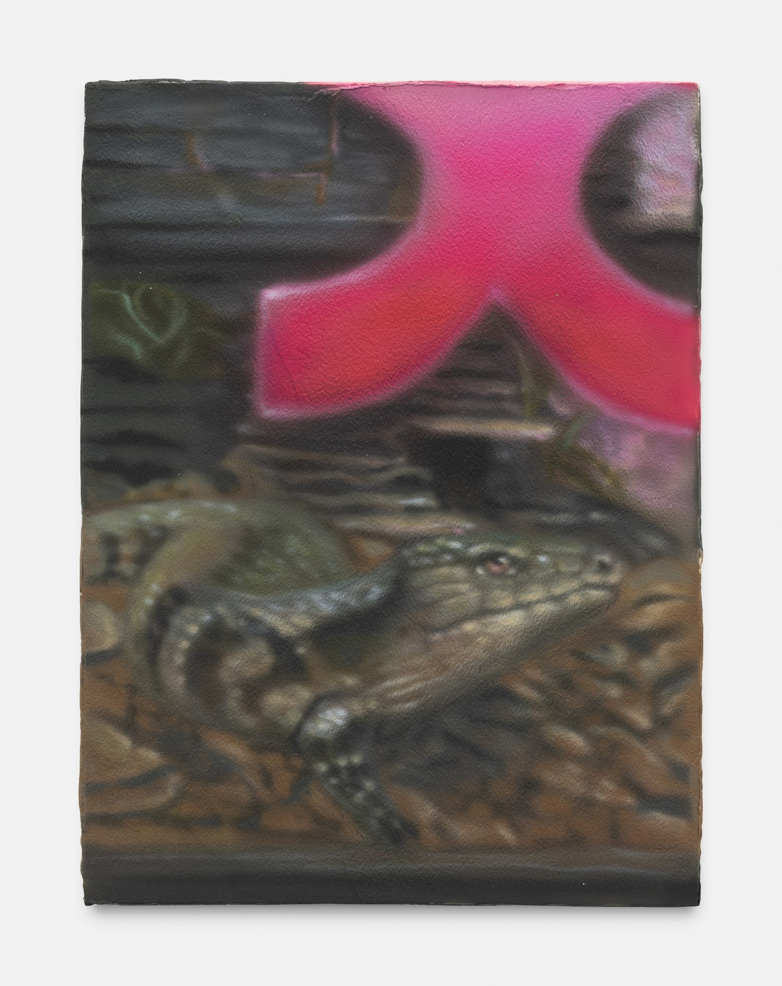 Jack Jubb Gnosis (XXX), 2023 Signed "JJ 23" on the back Acrylic, Acrylic medium on cradled wooden panel 41 x 31 x 5 cm.