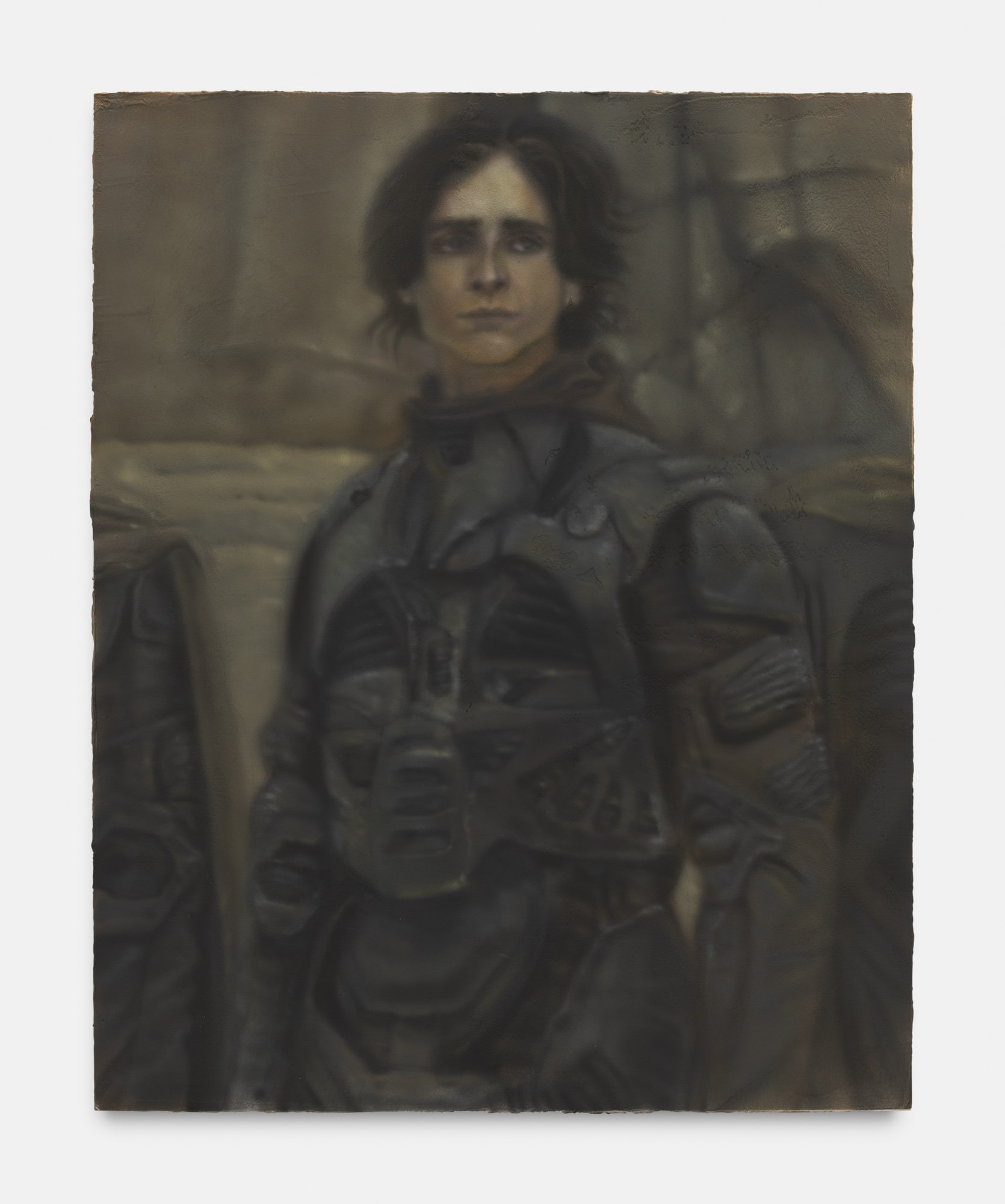 Jack Jubb Bivalve (Villeneuve), 2023 Signed "JJ 23" on the back Acrylic, Acrylic medium on cradled wooden panel 76 x 61 x 5 cm.