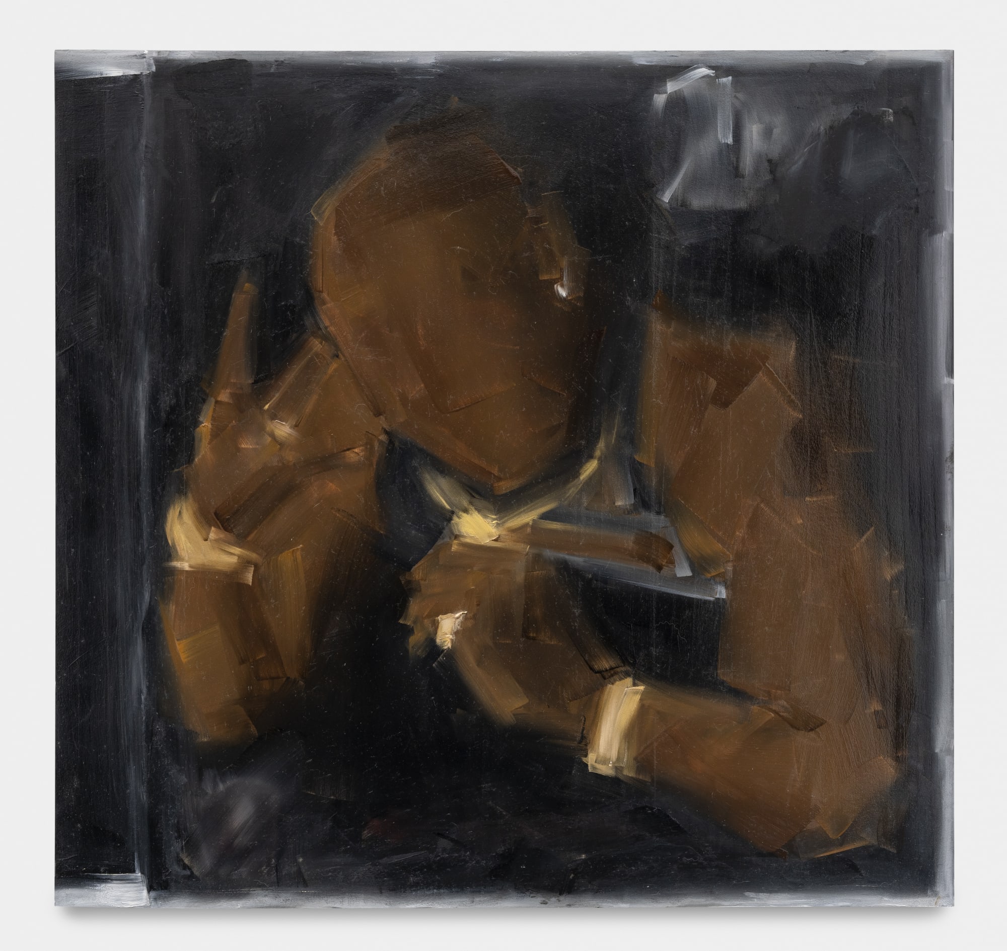 Rebecca Maria Untitled 4, 2022 Oil on wooden panel 61 x 58.4 cm. 24 x 23 in.