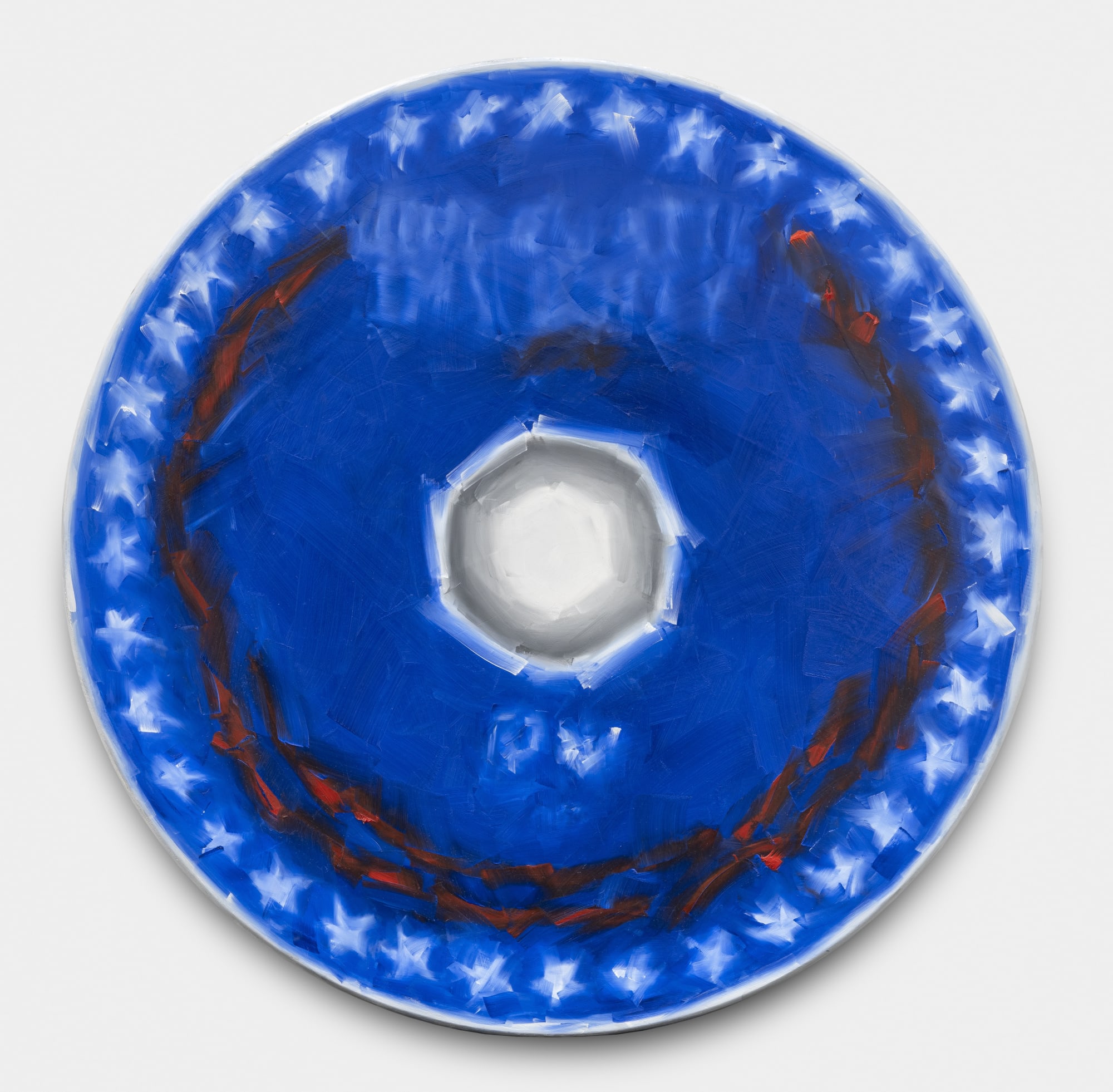 Rebecca Maria Untitled 17, 2022 Oil on wooden panel 91.4 x 91.4 x 2.5 cm. 36 x 36 x 1 in.