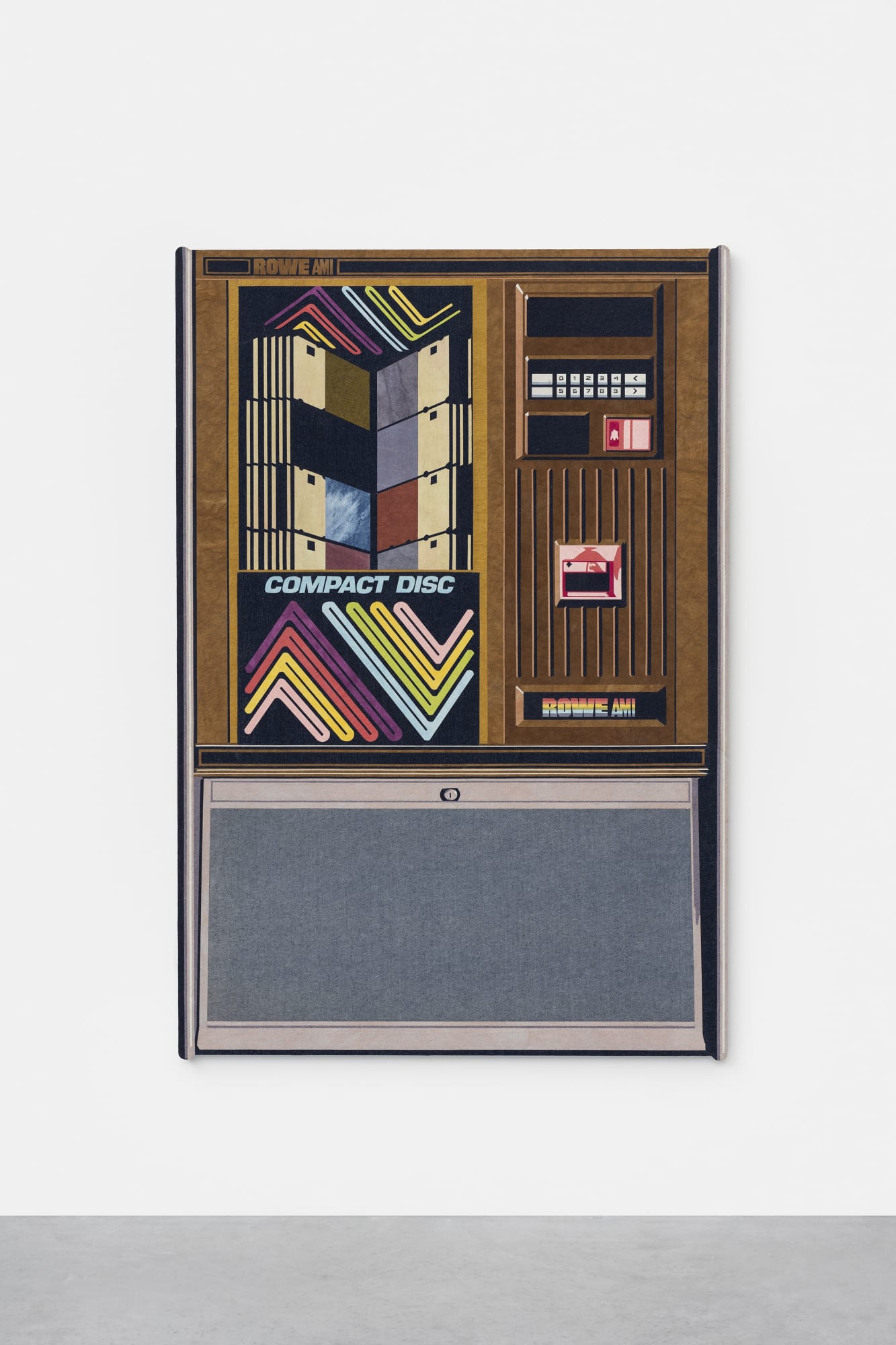 Nick Doyle Love Stallion, 2023 Dyed denim on custom panel 149.9 x 101.6 cm. 59 x 40 in.