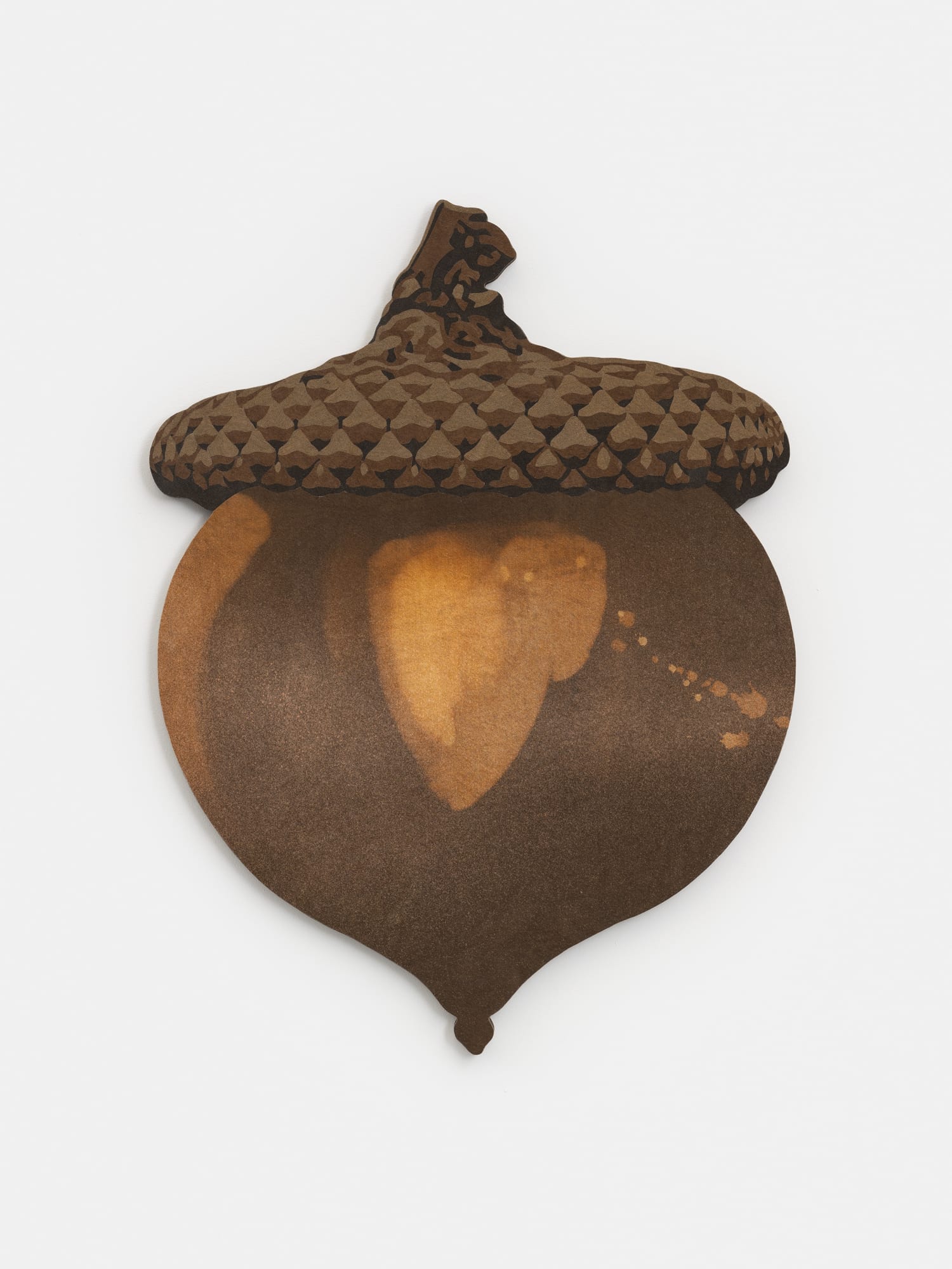 Nick Doyle A Beautiful Nut, 2023 Dyed denim on custom panel 75.6 x 101 cm. 29 ¾ x 39 ¾ in.