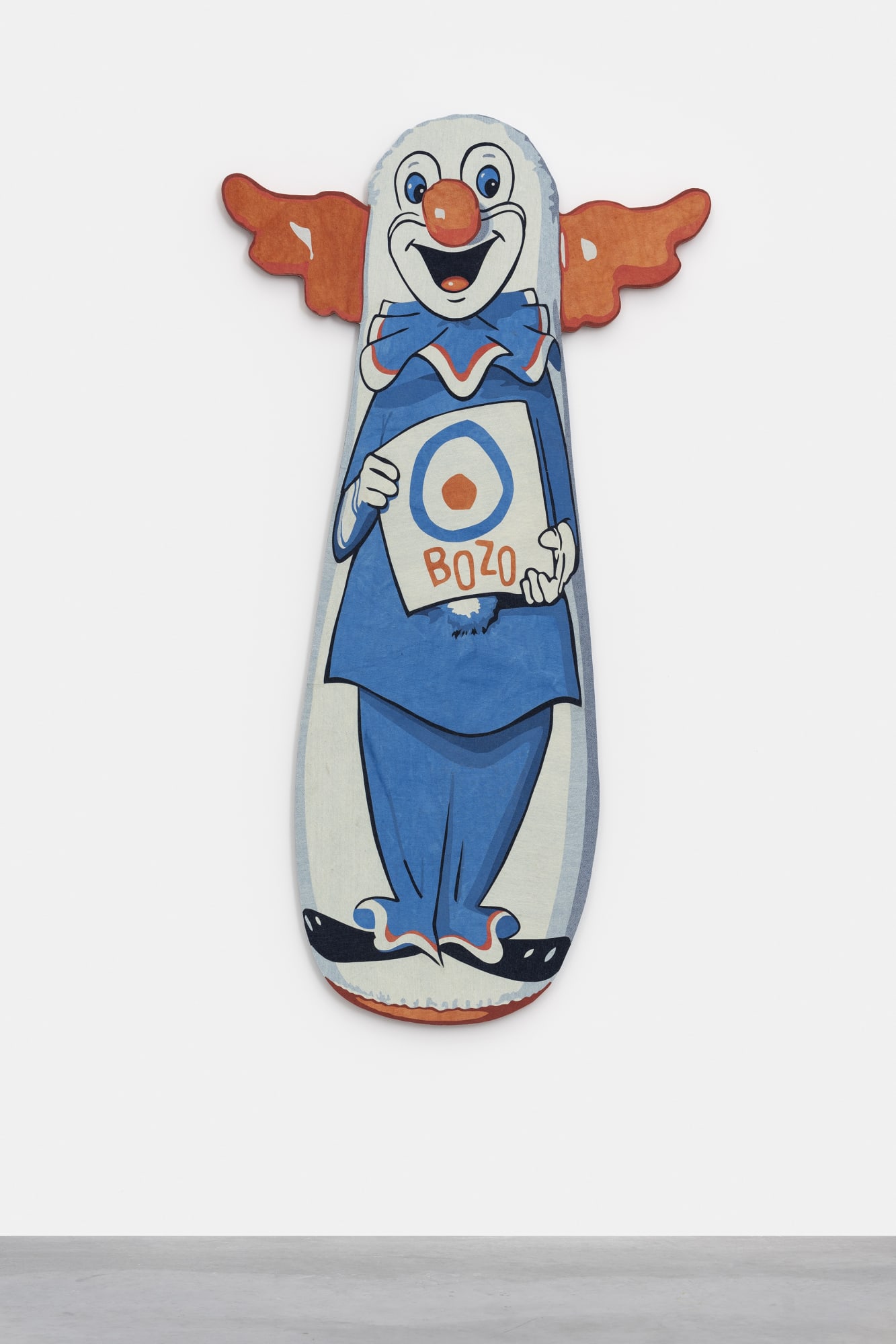 Nick Doyle Hit Me Harder, 2023 Dyed denim on custom panel 80.6 x 151.1 cm. 31 ¾ x 59 ½ in.