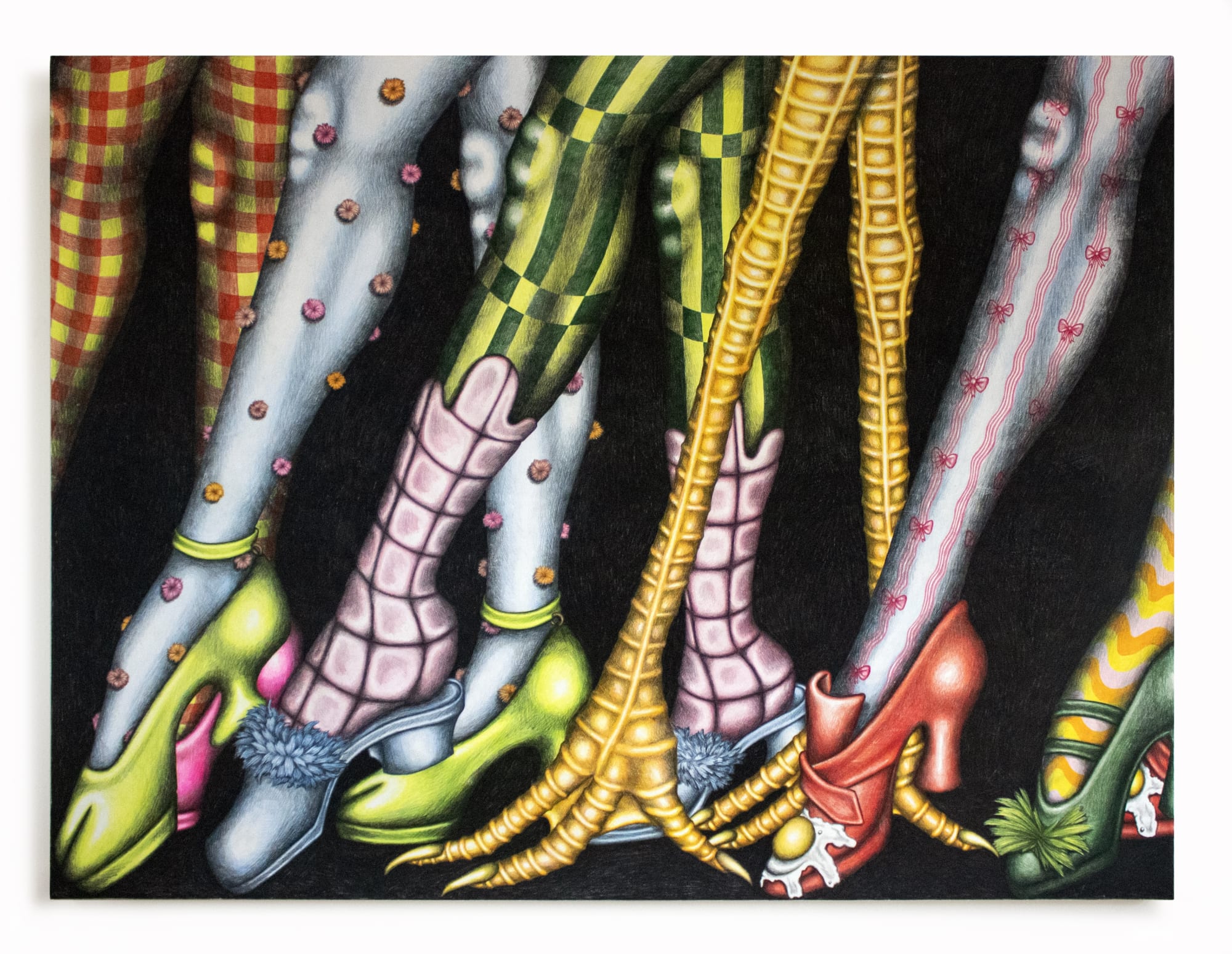 Samantha Rosenwald Punchline, 2023 Colored pencil on canvas 127 x 167.6 cm. 50 x 66 in.