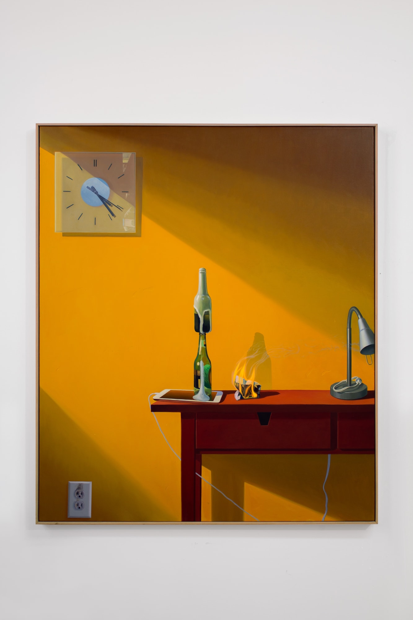 Paul Rouphail The Yellow Room, 2019 Oil on canvas mounted in artist's frame 137 x 116 cm. 54 x 45 in.