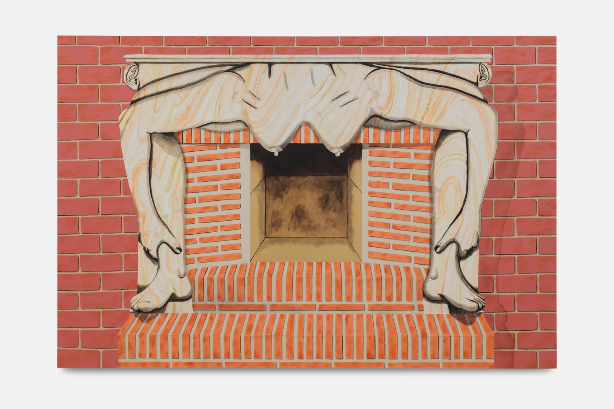 Sarah Margnetti La Chemin&eacute;e, 2020 Oil painting on canvas