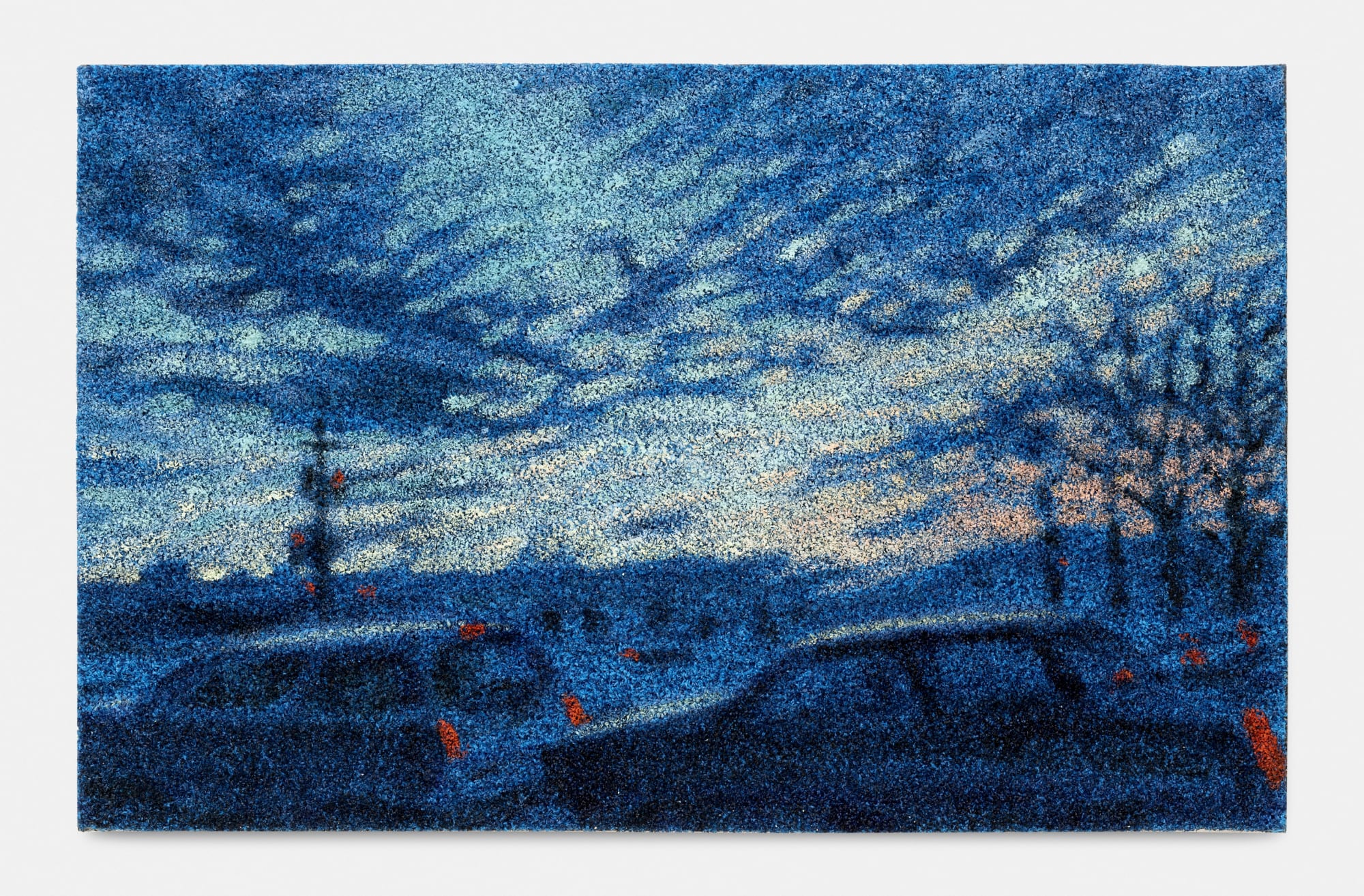 Jane Dickson 10th Avenue Sky, 2002 Oilstick on astroturf 66 x 104 cm. 26 x 41 in.