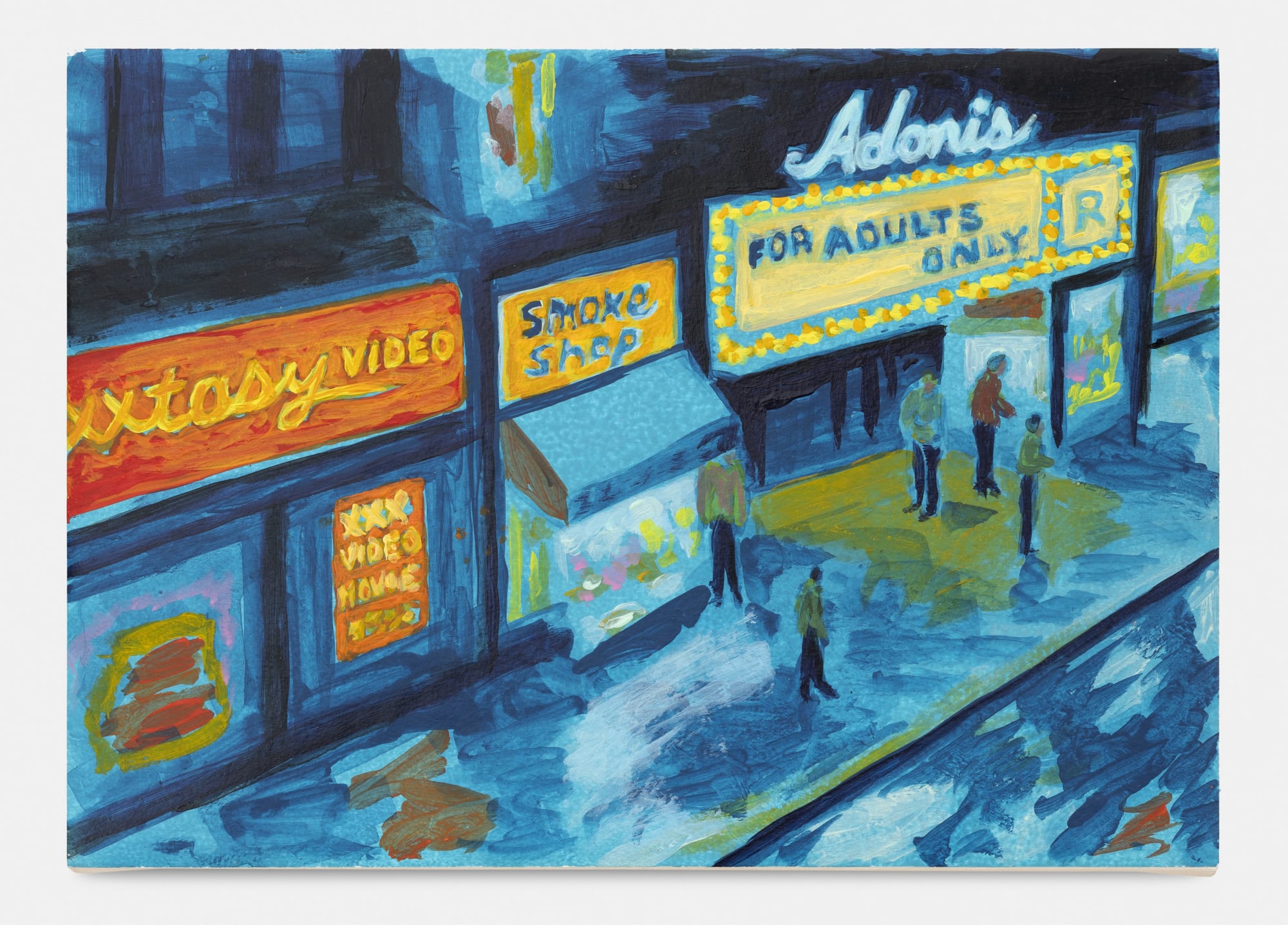 Jane Dickson Adonis, 2017 Acrylic and gouache on Tyvek laid to canvas 25 x 36 cm. 10 x 14 inches