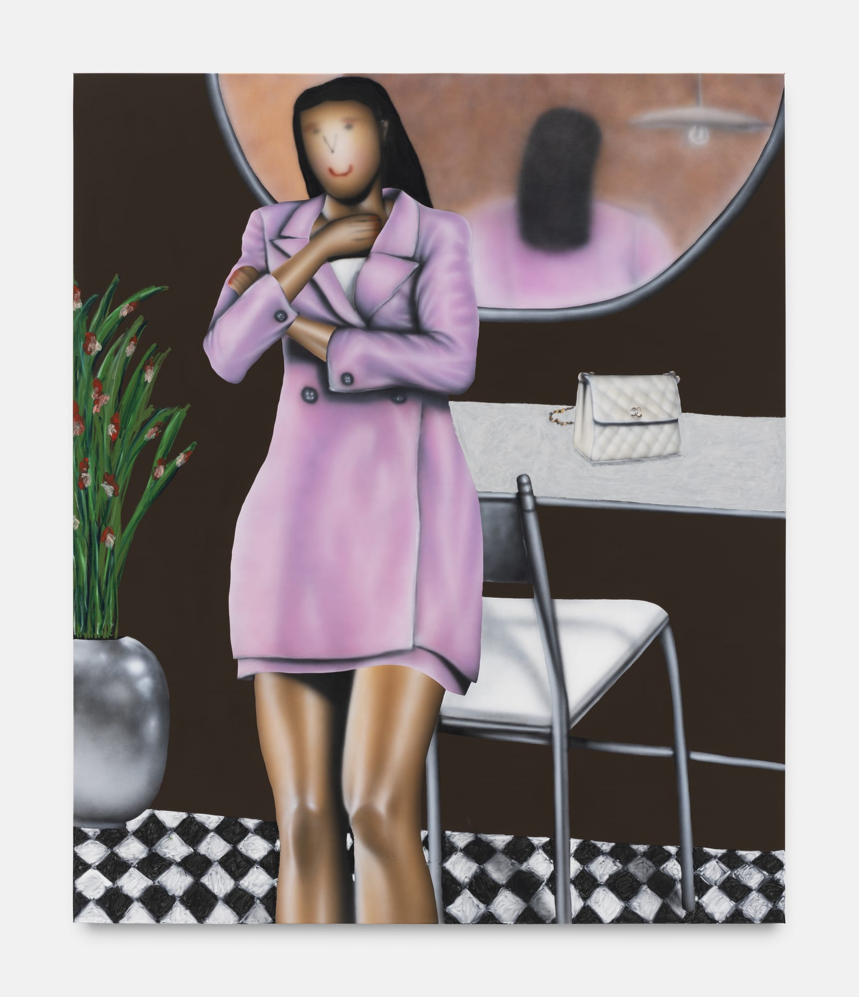 Evgen Čopi Gorišek Sometimes I Rather Be Alone, 2022 Acrylic and oil stick on linen 185 x 155 cm. 72 x 61 in.