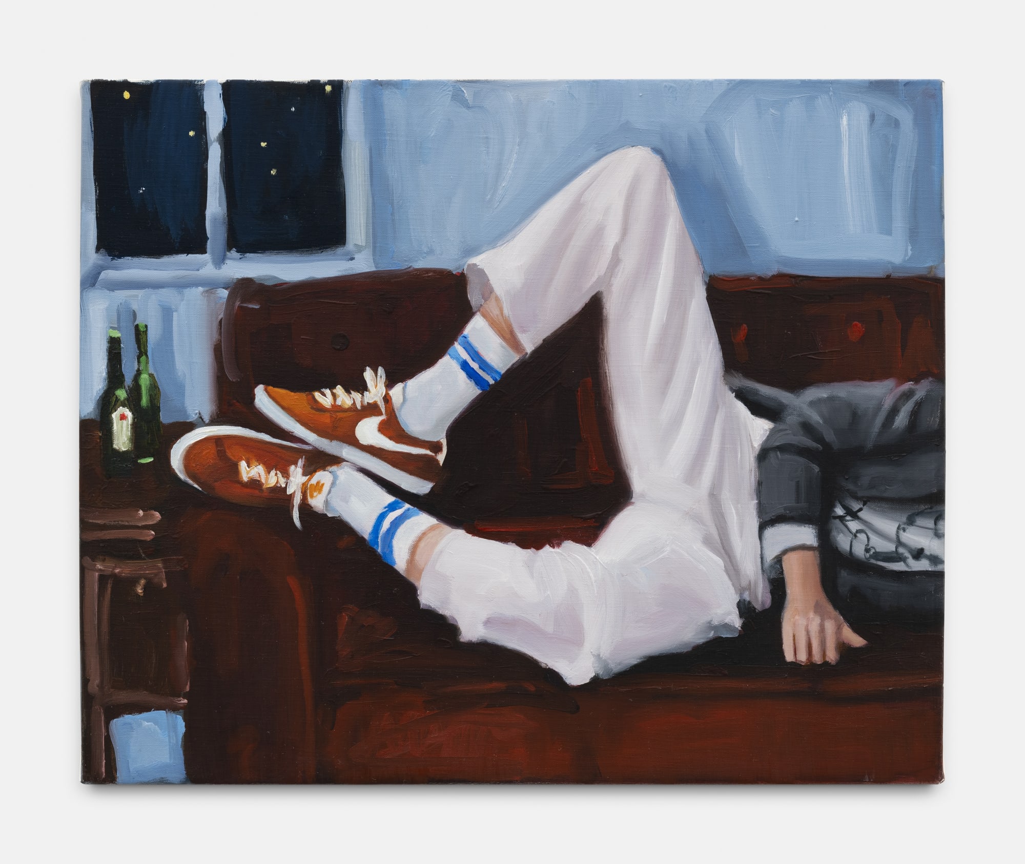 Karyn Lyons The Red Couch, 2021 Oil on linen 36 x 43 cm. 14 x 17 in.