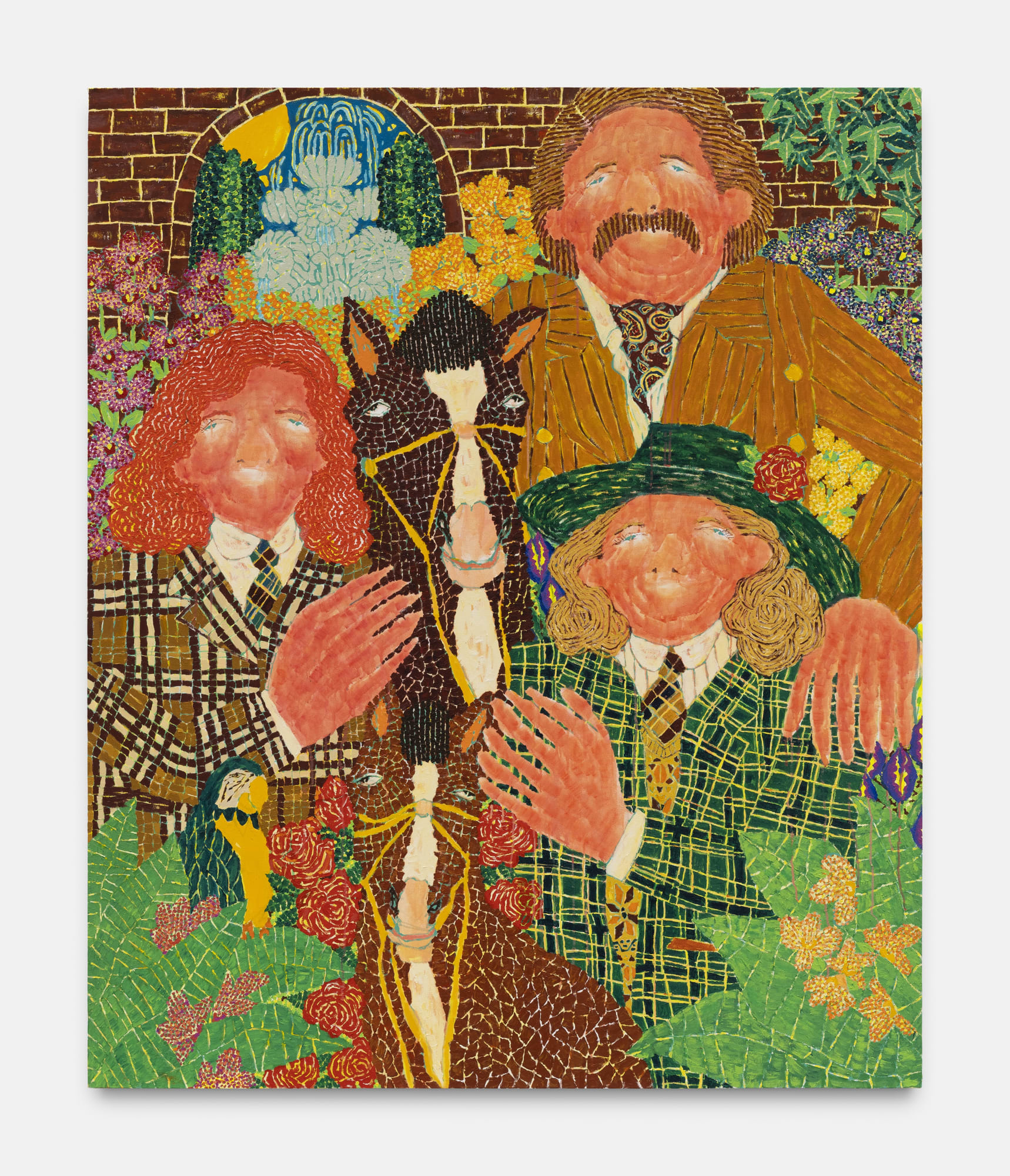 Koichi Sato Two Horses, 2021 Acrylic and oil on canvas 183 x 152 cm. 72 x 60 in.