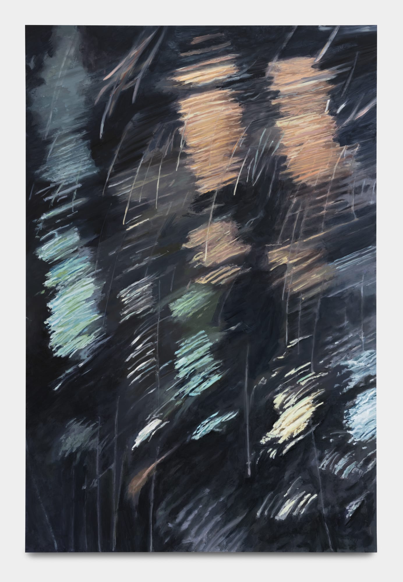 Nick Farhi Road Roses, 2024 Oil, pastel, enamel on aluminium 91 x 60 cm. 36 x 23 ½ in.