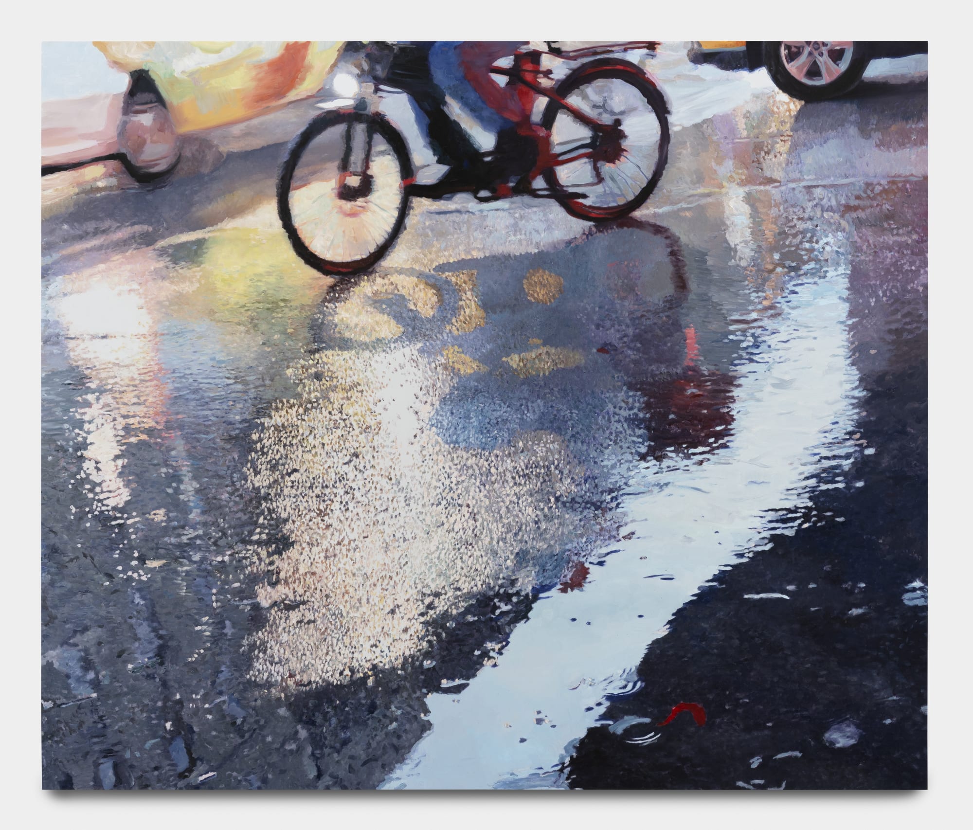 Nick Farhi The Arcades and the Pitfalls, 2024 Oil, pastel, enamel on aluminium 107 x 126 cm. 42 x 49 ½ in.