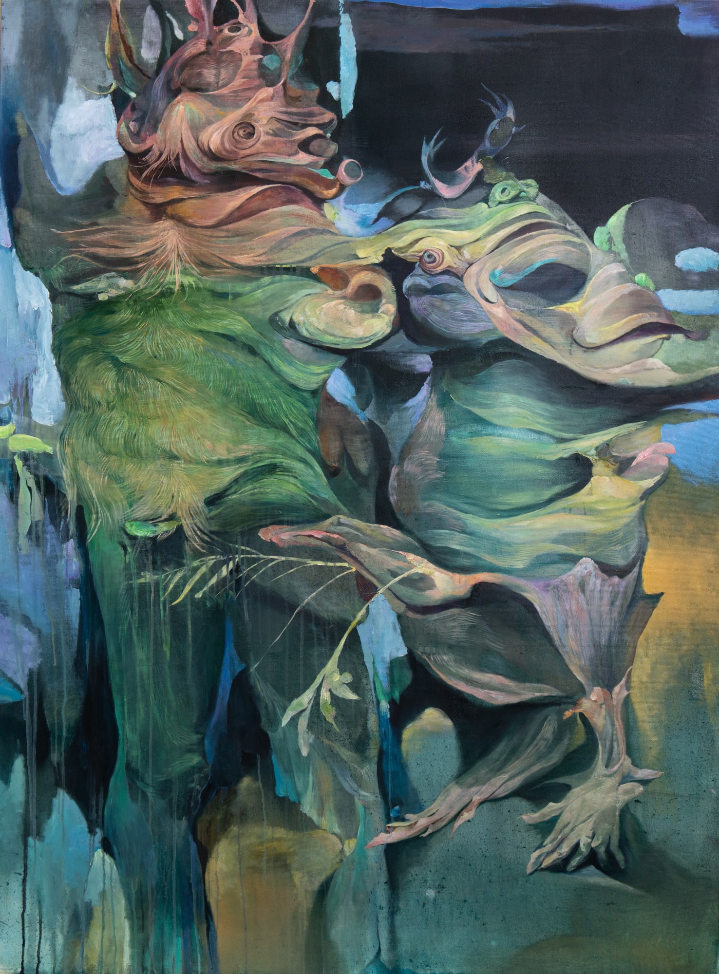 Daria Dmytrenko River Bank Night Scene, 2024 Oil on canvas 160 x 120 cm. 63 x 47 in.