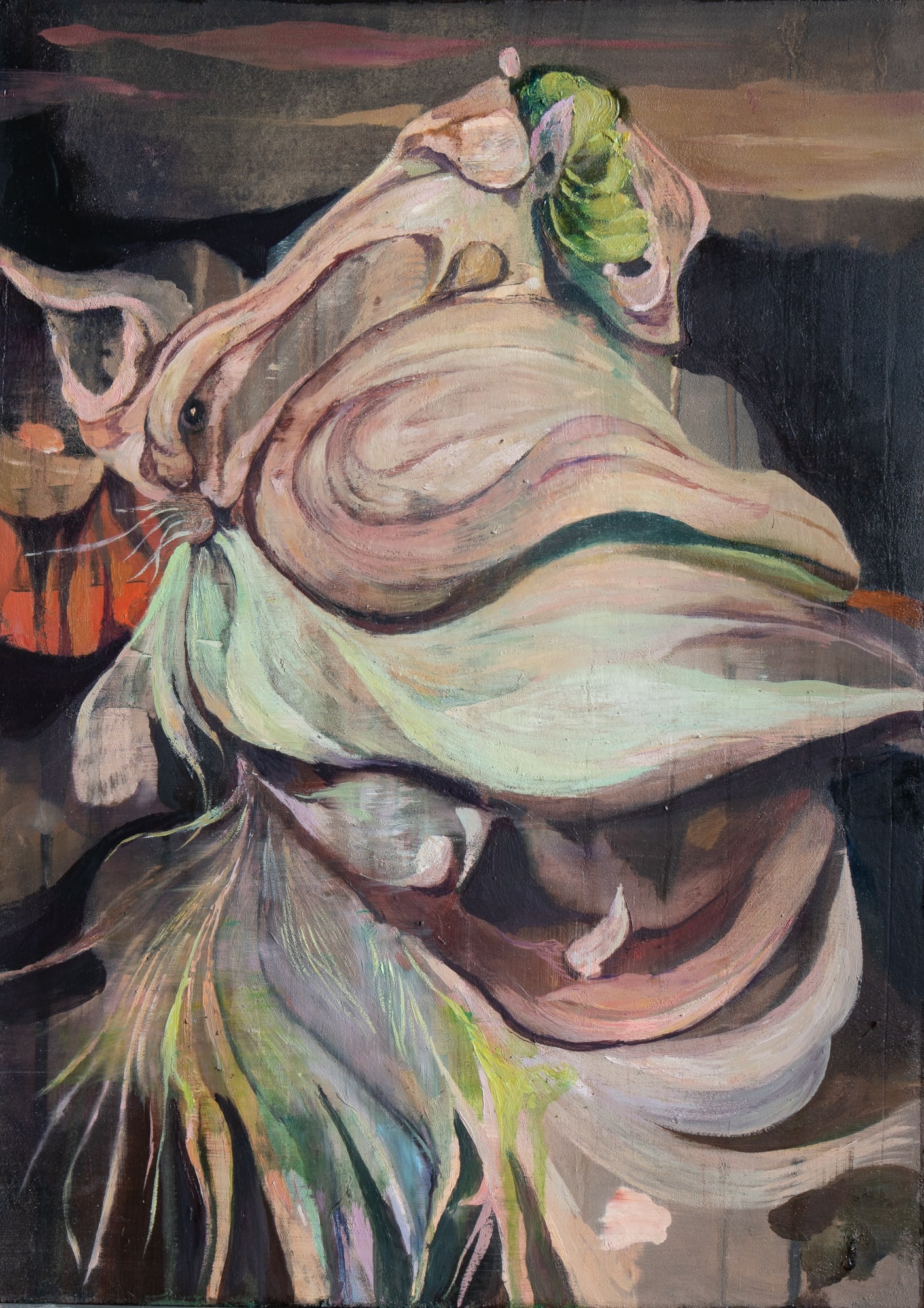 Daria Dmytrenko Twilight Hunter, 2024 Oil on panel 35 x 25 cm. 14 x 10 in.