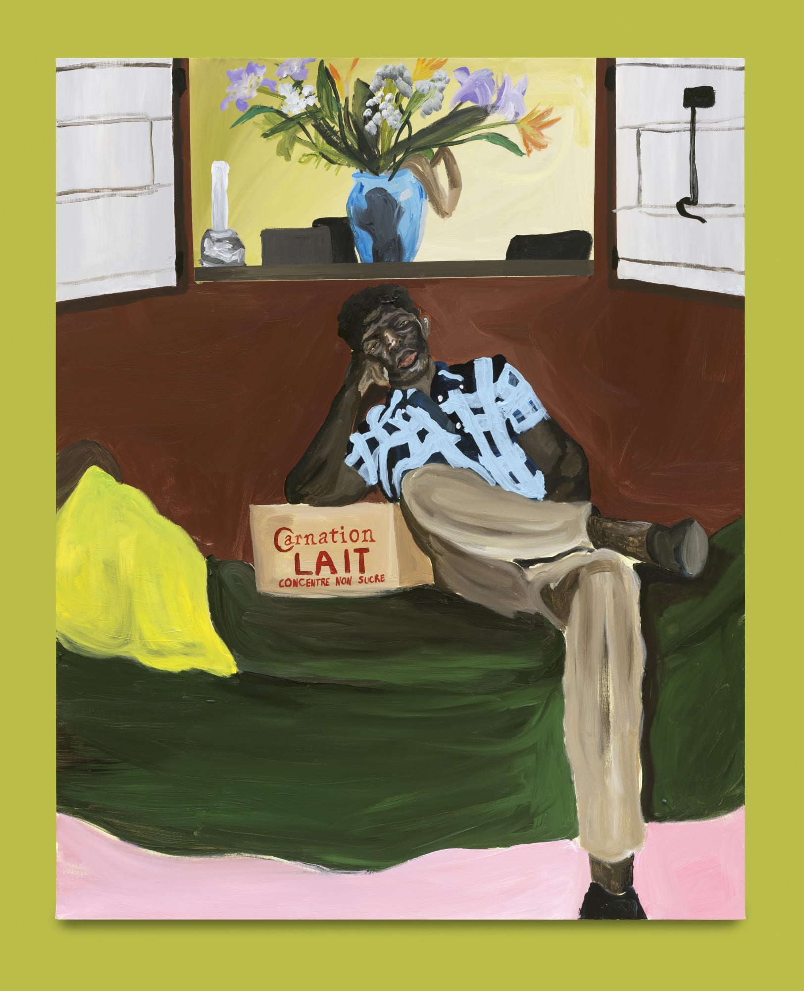 Marcus Brutus Haitian Interiors, 2022 Acrylic on canvas 152.4 x 121.9 cm. 60 x 48 in.