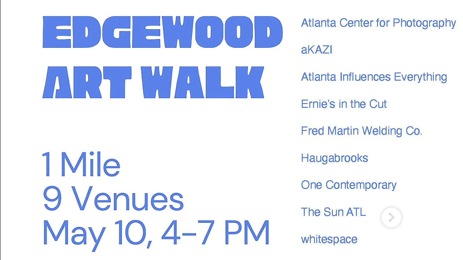 Edgewood Art Walk: May 10, 2025