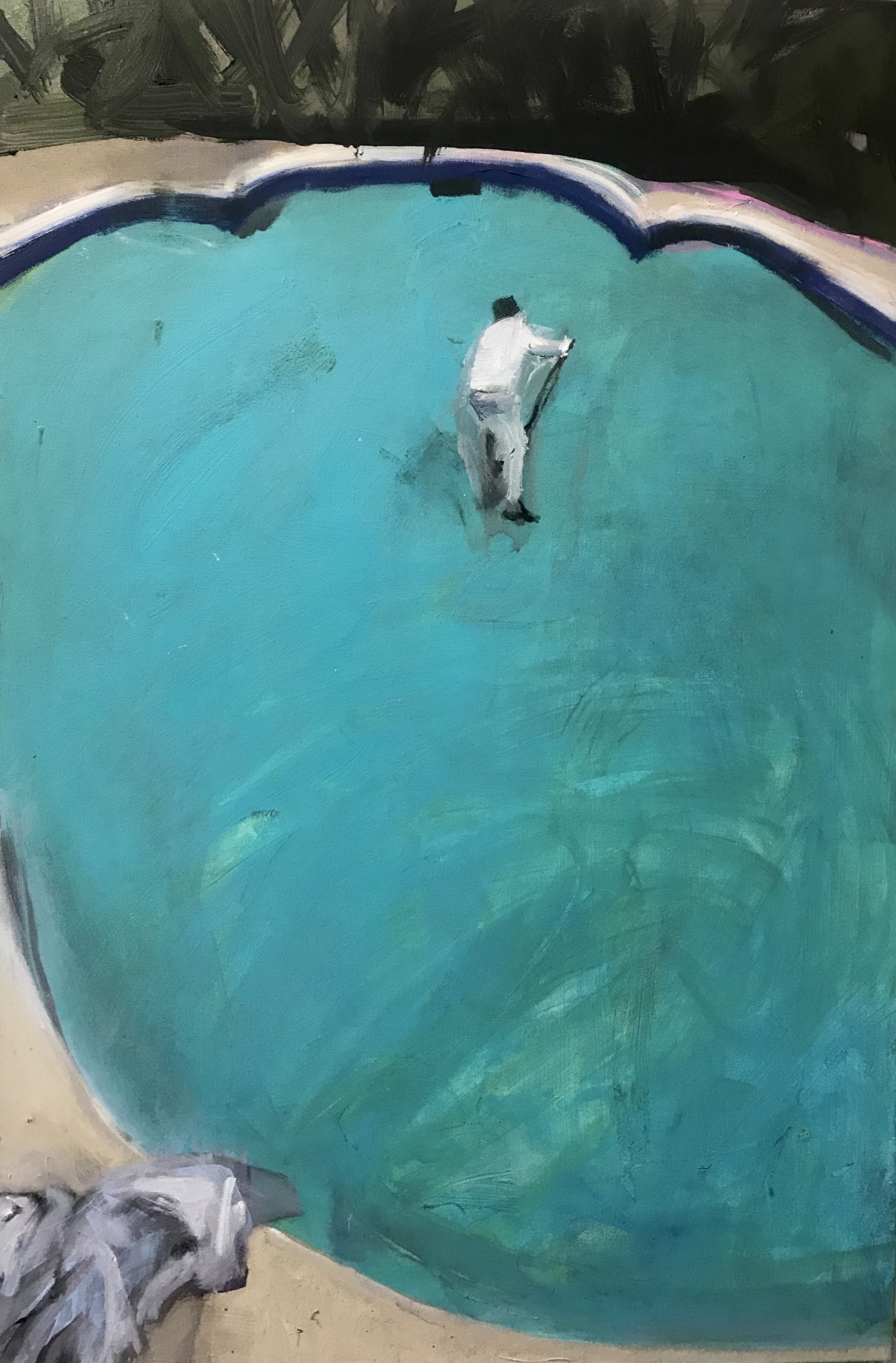 Leslie Donahue Pool II, 2021 Oil and acrylic on canvas 36 x 24 in.