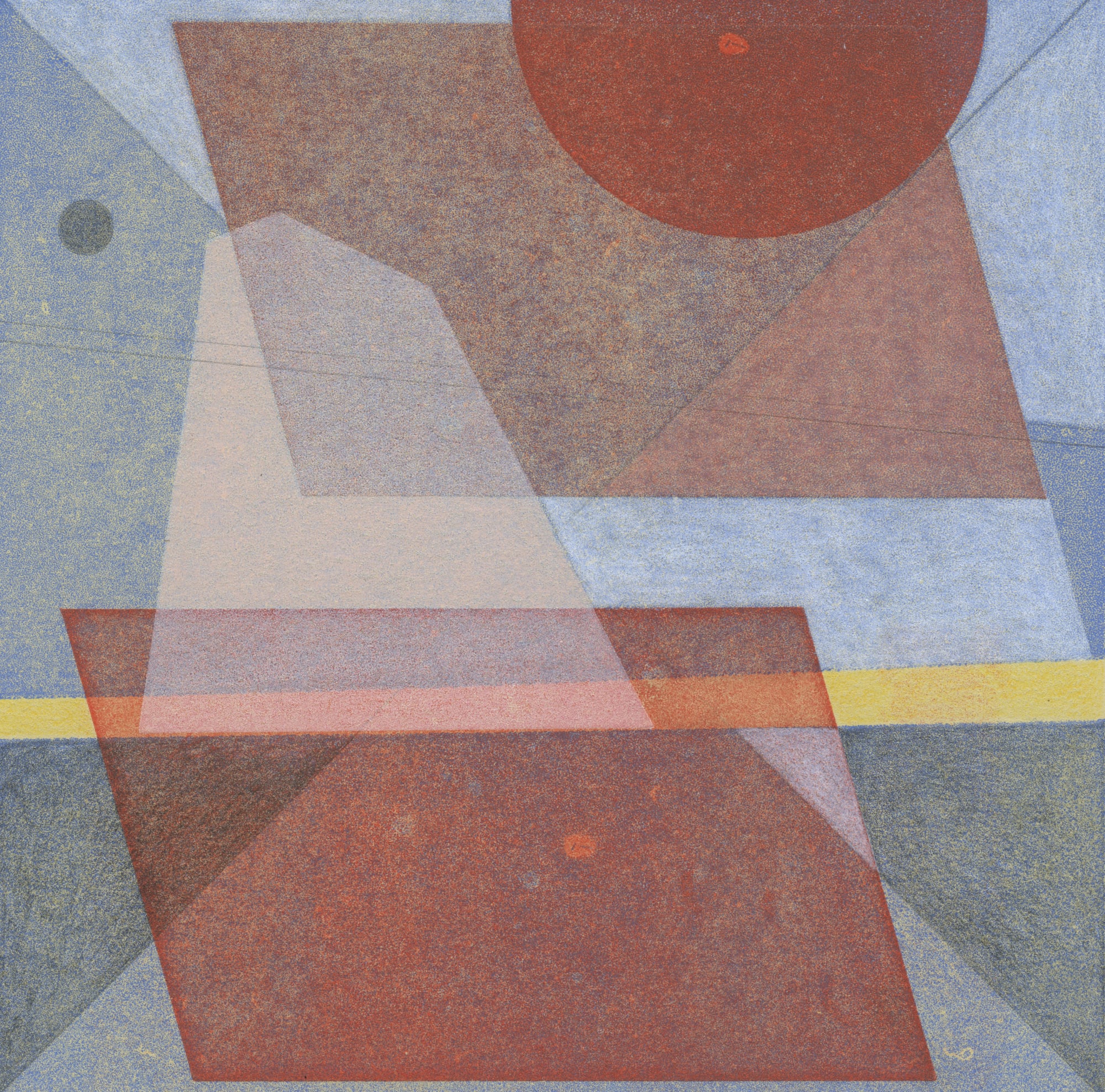 Anda Tanaka Monotype, 52, 2019 Monotype with graphite and colored pencil 6 x 6 in. $ 525