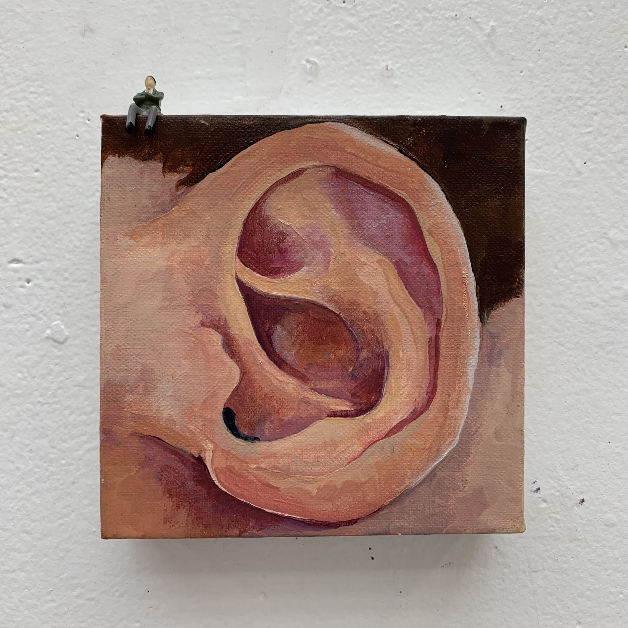 Camryn Connolly Listen Up, 2019 Oil paint 6 x 6 in. $ 80