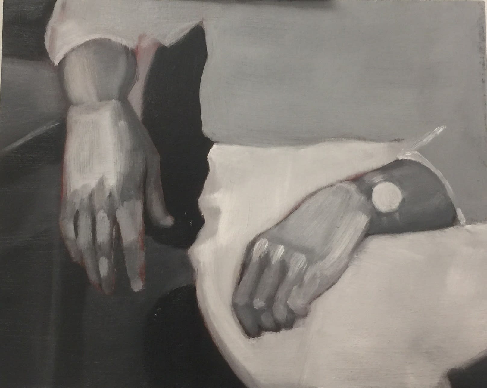 Allie Bartlett Conversation II, 2017 Oil on wood panel 12 x 16 in. $500