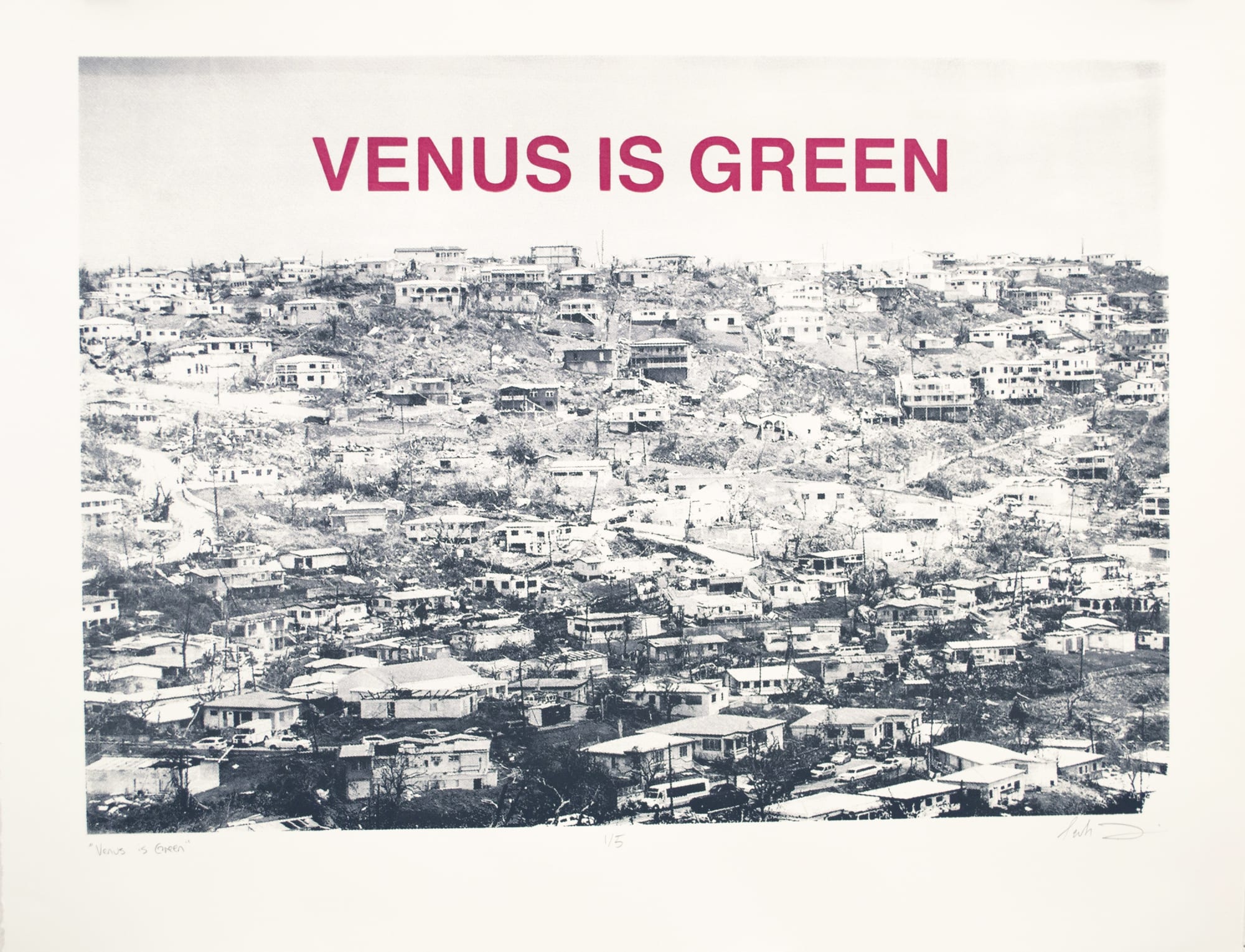 Sarah Friedman Venus is Green, 2018 Silkscreen print 18 x 24 in. (framed) $800