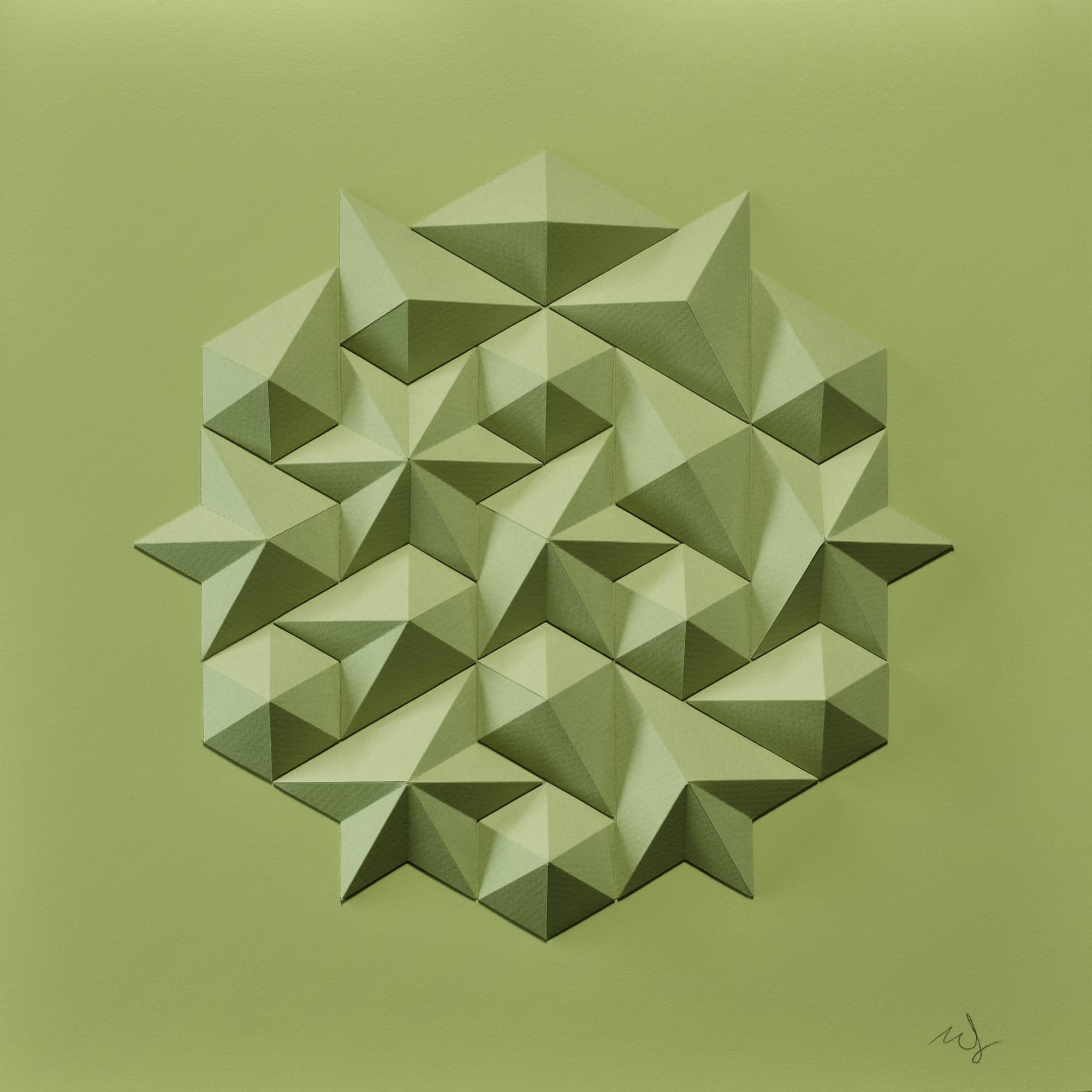 Matthew Shlian, Light Green, 2024
