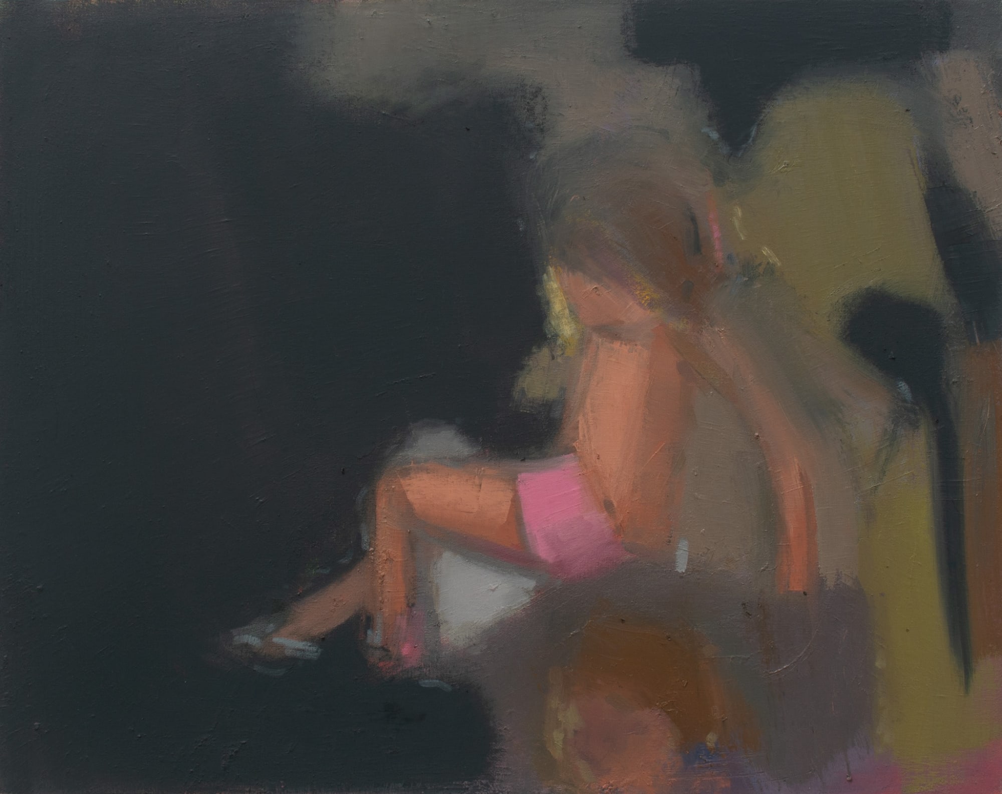 Andrew L. Shea Testing the Water, 2022, Oil on canvas, 22 x 28 inches