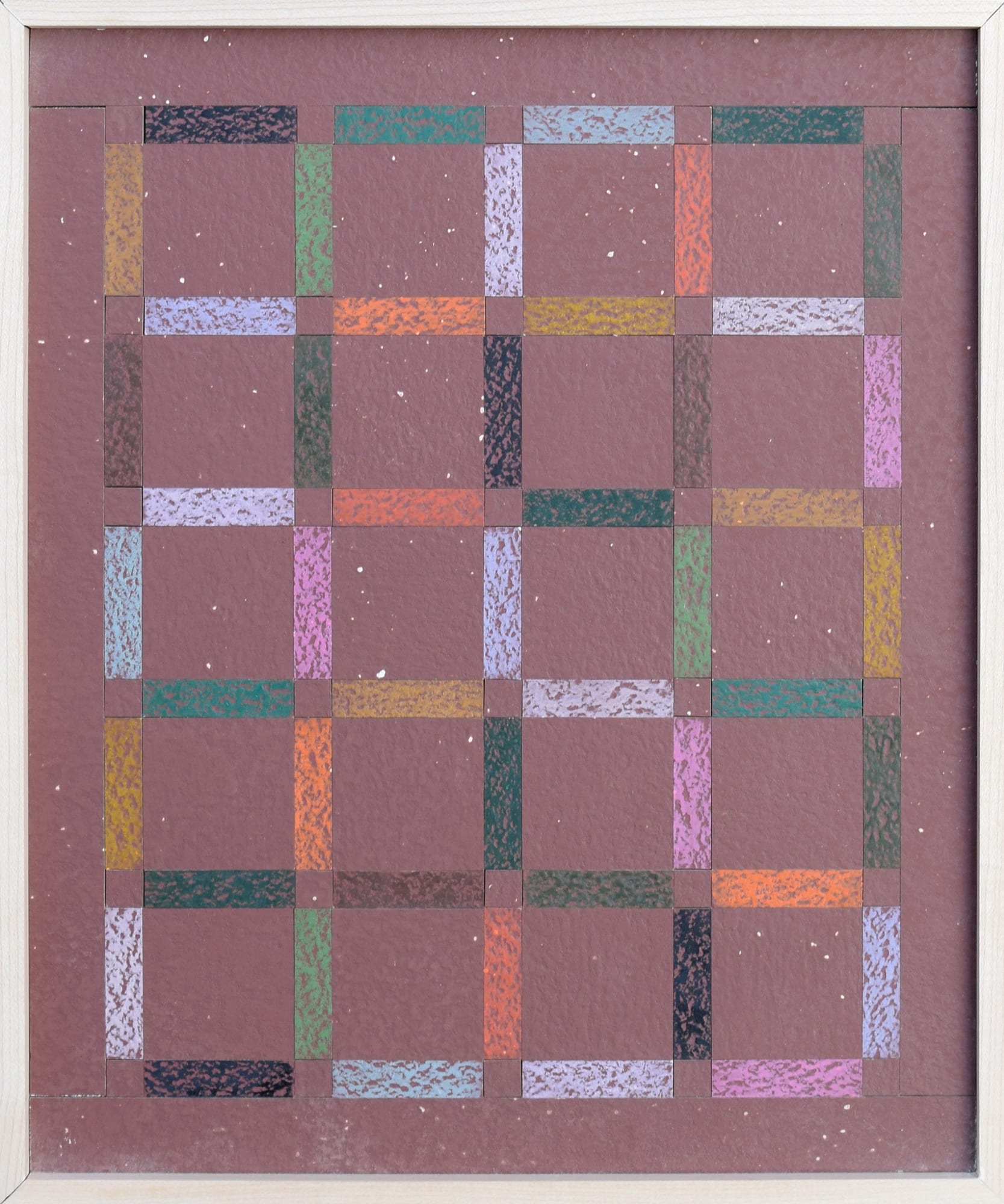 WILL SEARS, Gate IV, 2022 Latex, colored pencil and wood assemblage, 12 x 10”