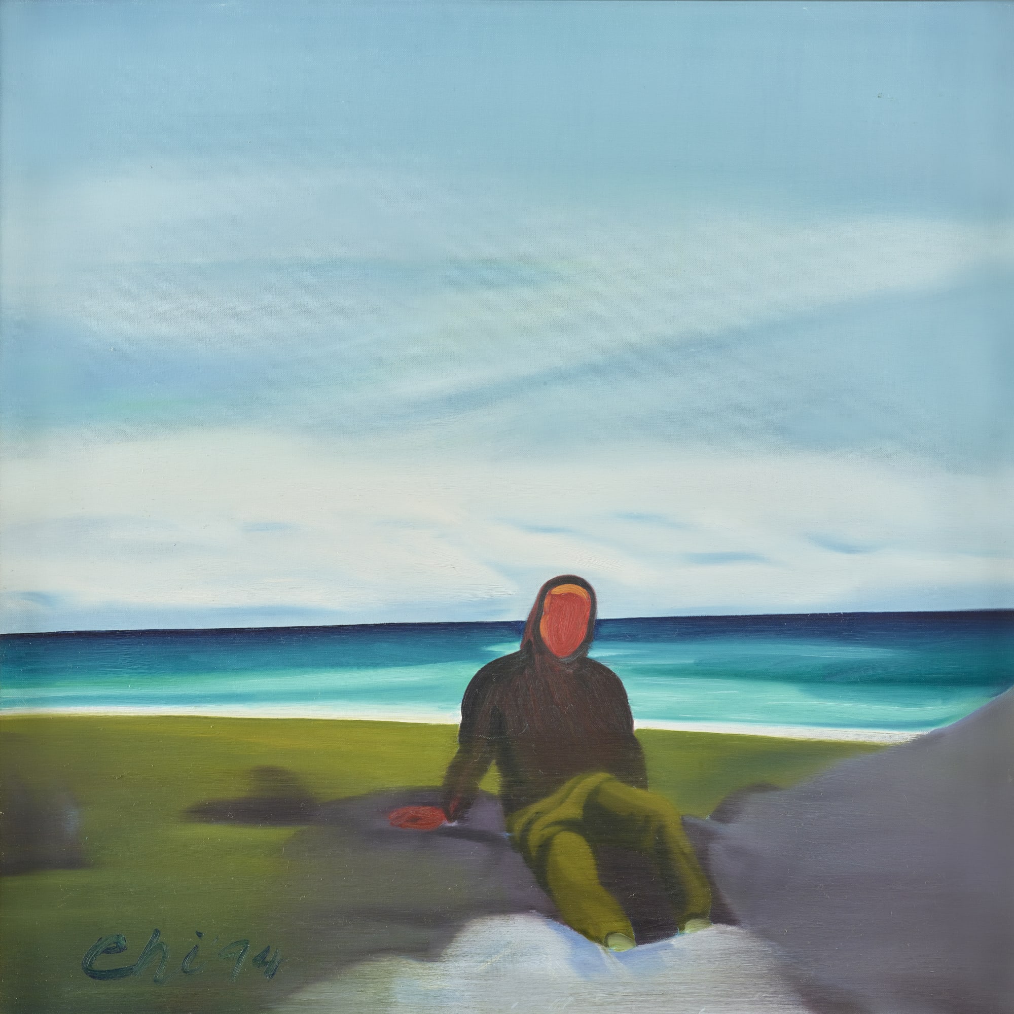 Chi TenShung, Hualien Seashore, 1993, oil on canvas, 74 x 74 cm © 劉懷拙