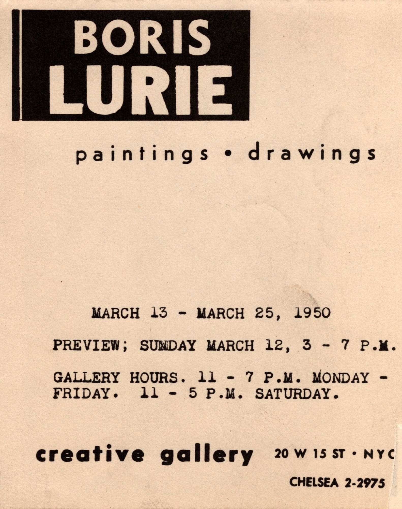 Boris Lurie: Paintings and Drawings