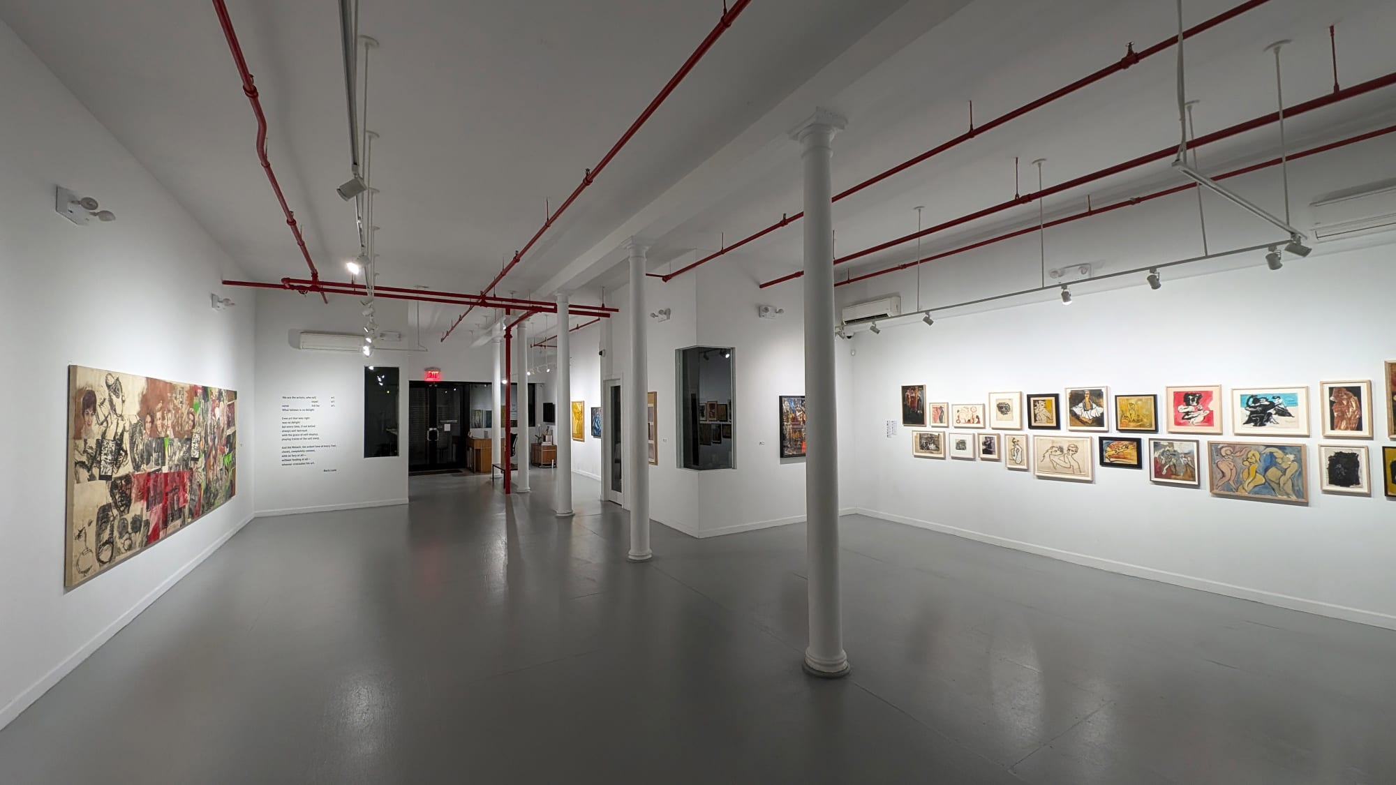 Installation View, "Boris Lurie: 100 Years," curated by James Cavello, Westwood Gallery NYC, 2024. Photo by Westwood Gallery NYC.