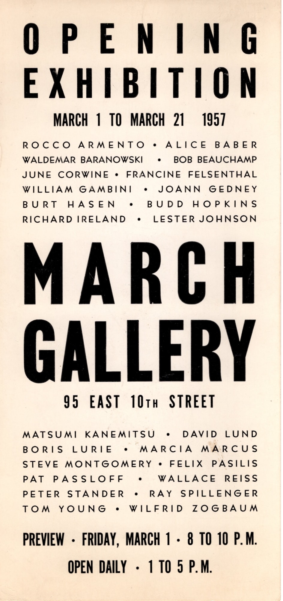 March Gallery Opening Exhibition
