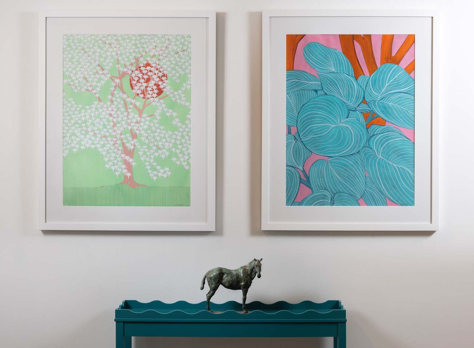 Catherine Cazalet and Fred Gordon Bronze with Georgie Wykeham console