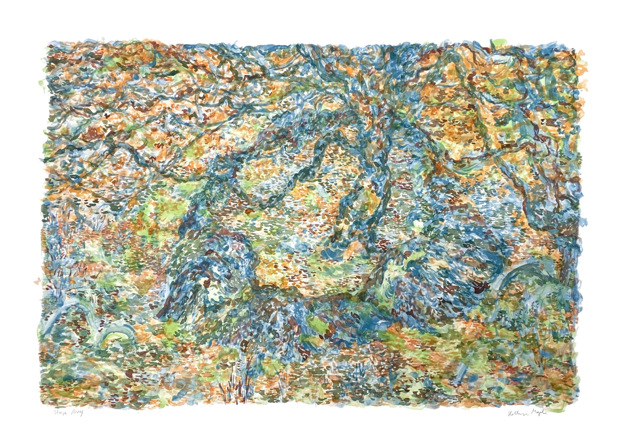 The Watchful Eye Edition of 45 3 colour Lithograph, Hand Finished on Somerset 300gsm PS 63 x 45.5cm Signed by the Artist