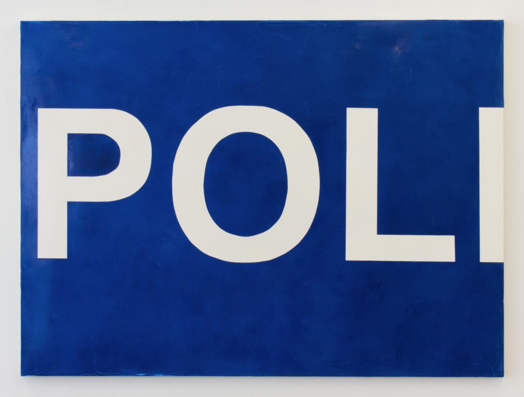 POLI, 2019, pigmented marble powder on canvas, 140 x 190 cm